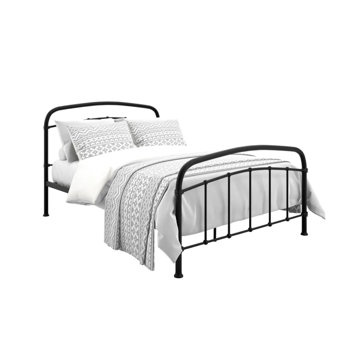4'6 Halston Black Double Bed