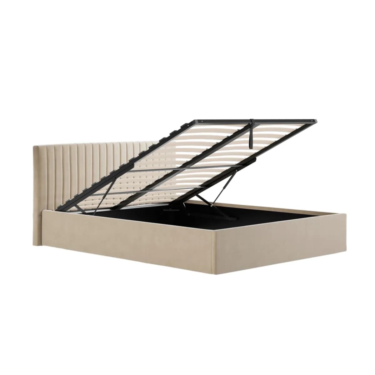 Berlin Beige Ottoman Double Bed
