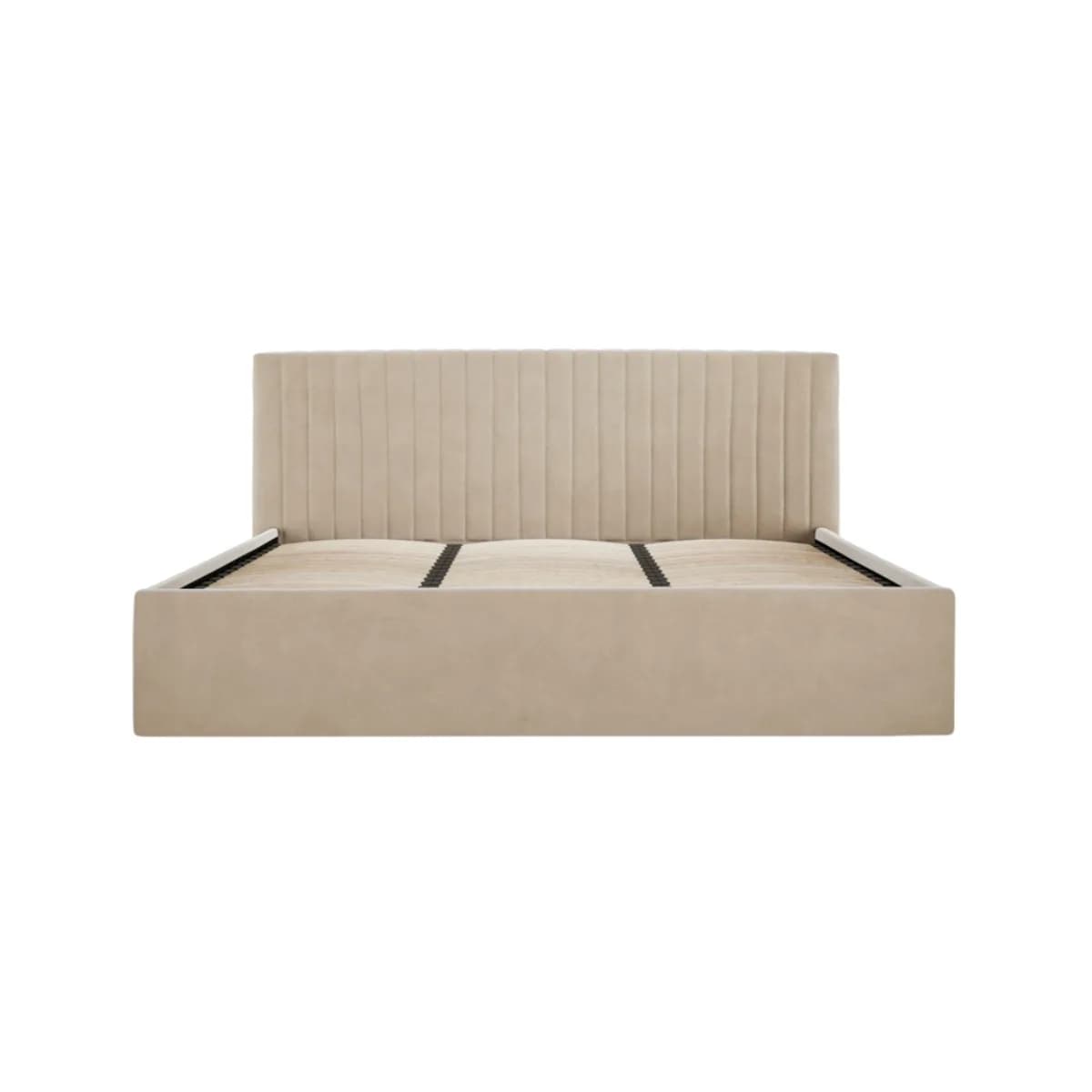 Berlin Beige Ottoman Super King Size Bed