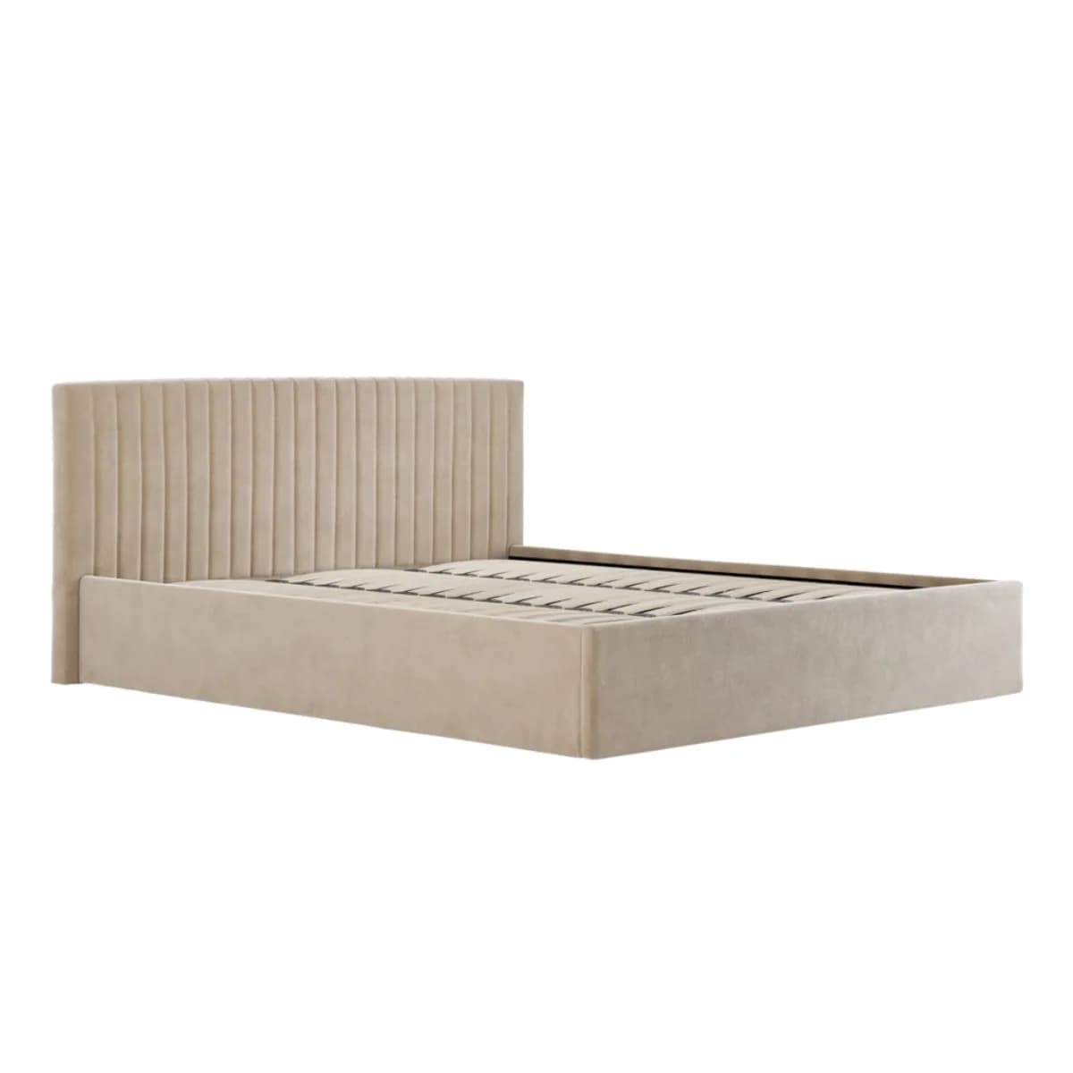 Berlin Beige Ottoman Super King Size Bed