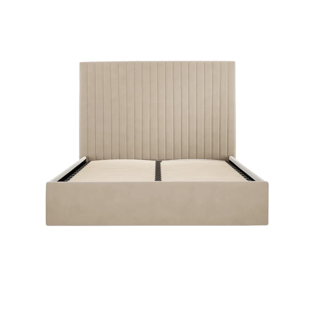 Berlin Beige Tall Ottoman King Size Bed
