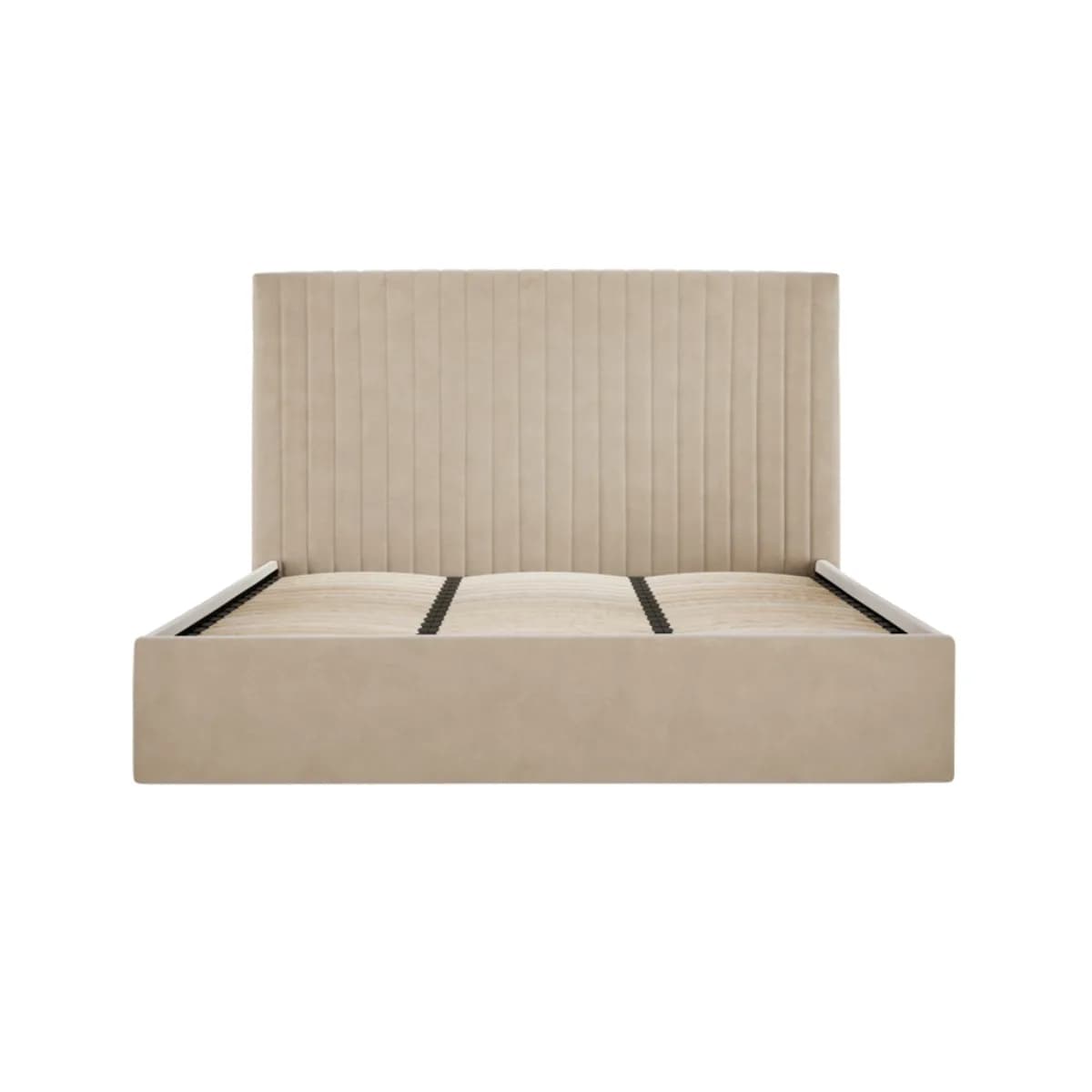 Berlin Beige Tall Ottoman Super King Size Bed