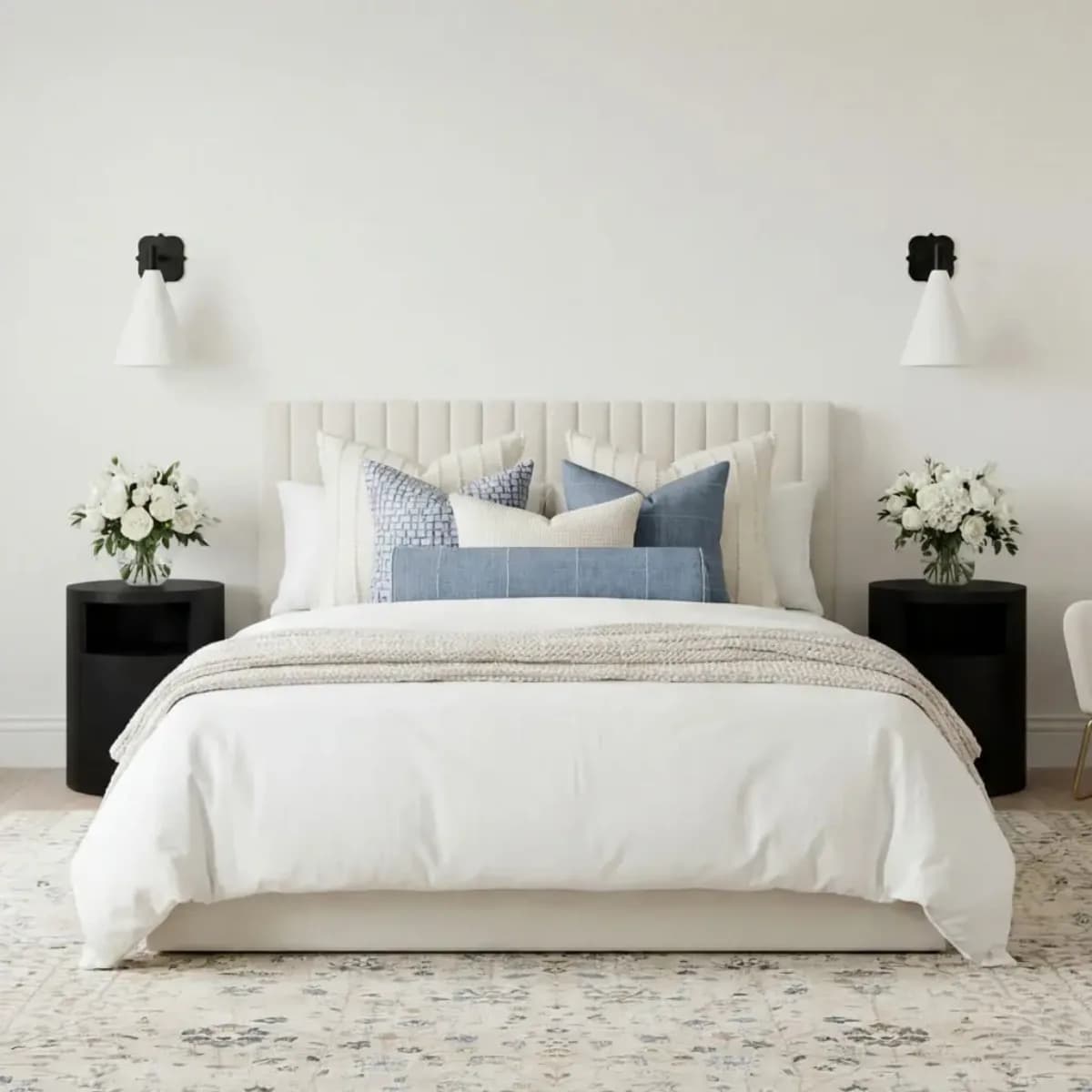 Berlin Milk Ottoman King Size Bed