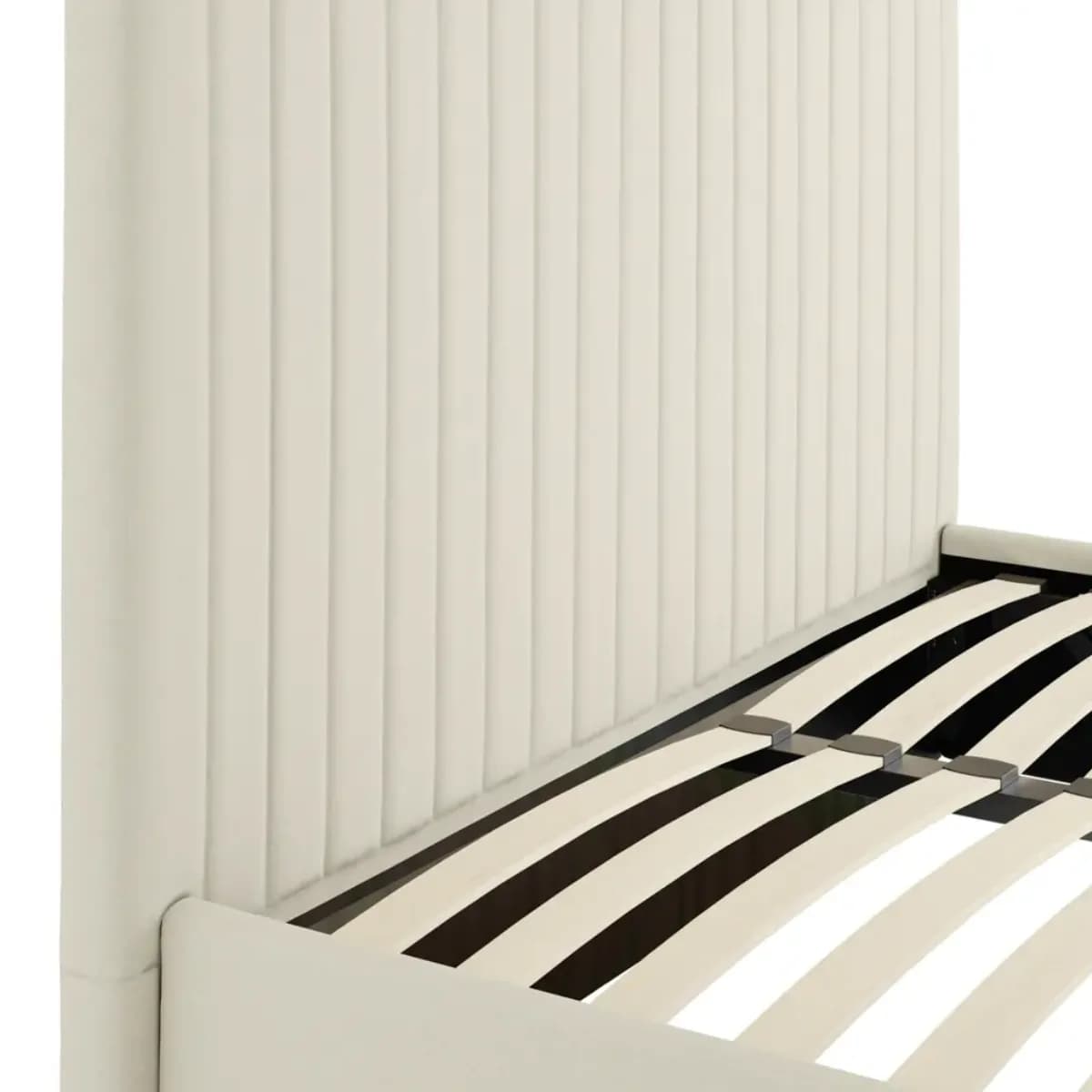 Berlin Milk Tall Ottoman King Size Bed