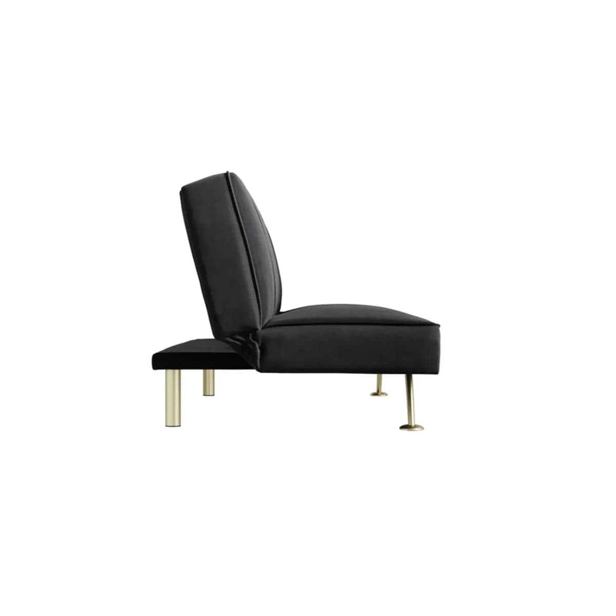 Burlington Sofa Bed Black Velvet / Brushed Gold