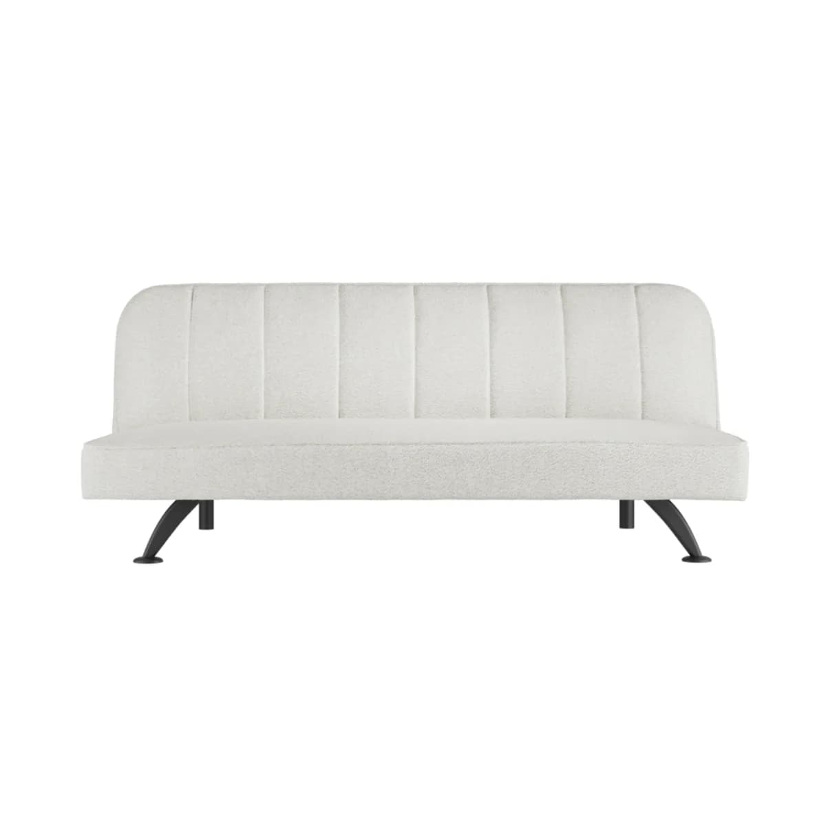 Burlington Sofa Bed Ivory Boucle / Matte Black