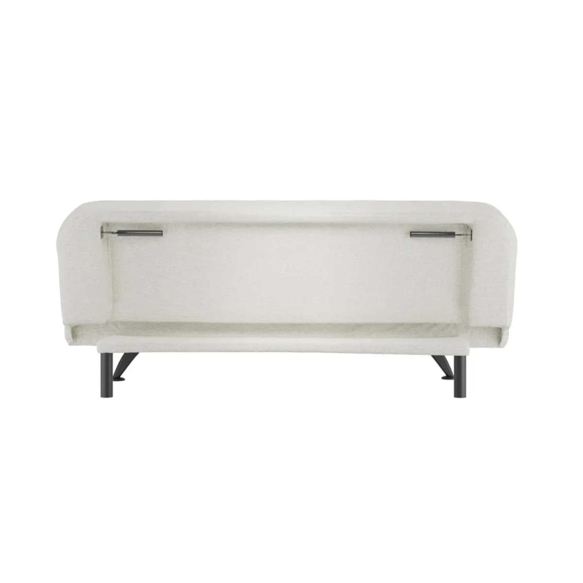 Burlington Sofa Bed Ivory Boucle / Matte Black