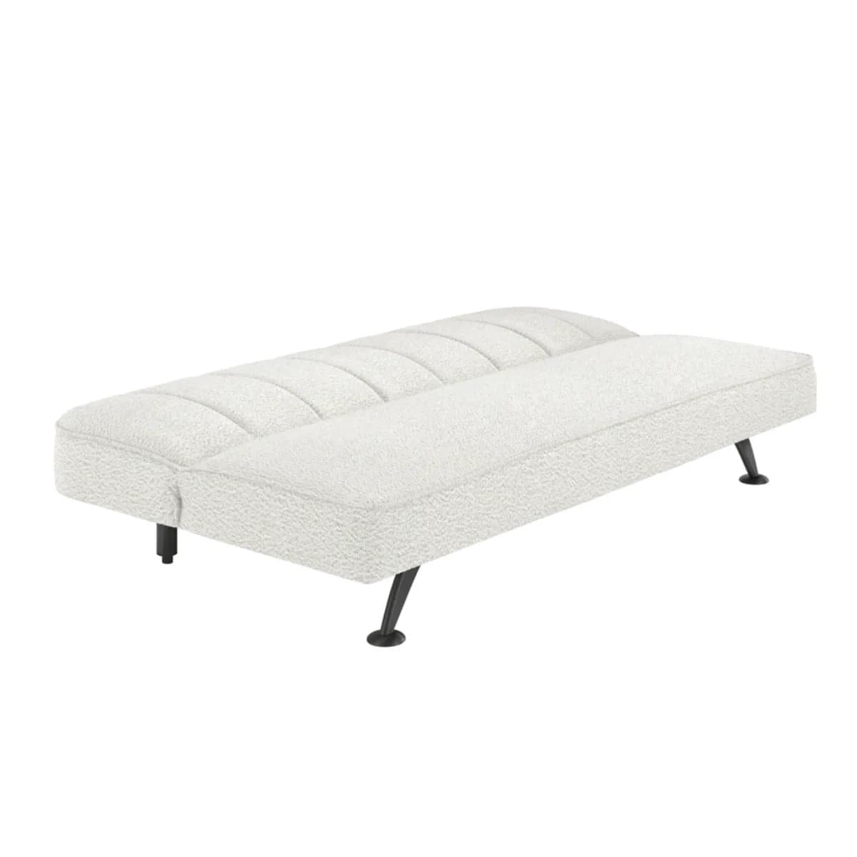 Burlington Sofa Bed Ivory Boucle / Matte Black