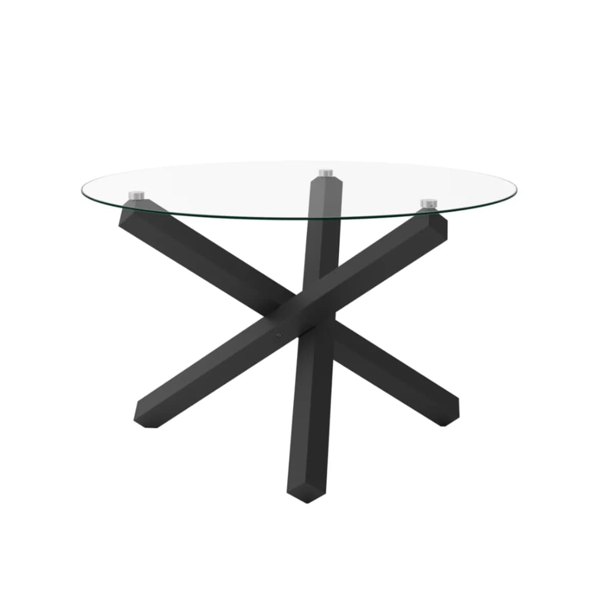 Capri Clear / Black Dining Table