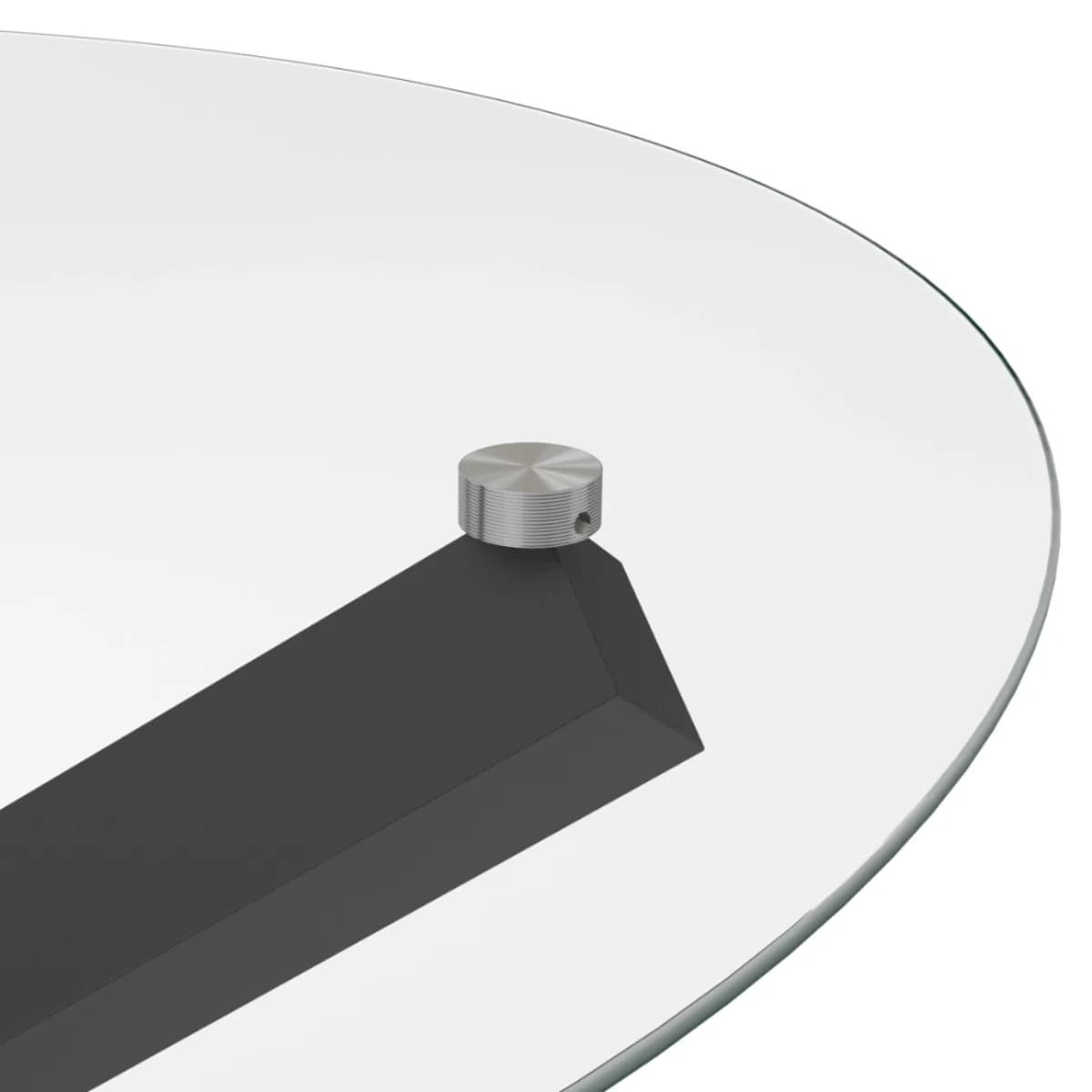 Capri Clear / Black Dining Table
