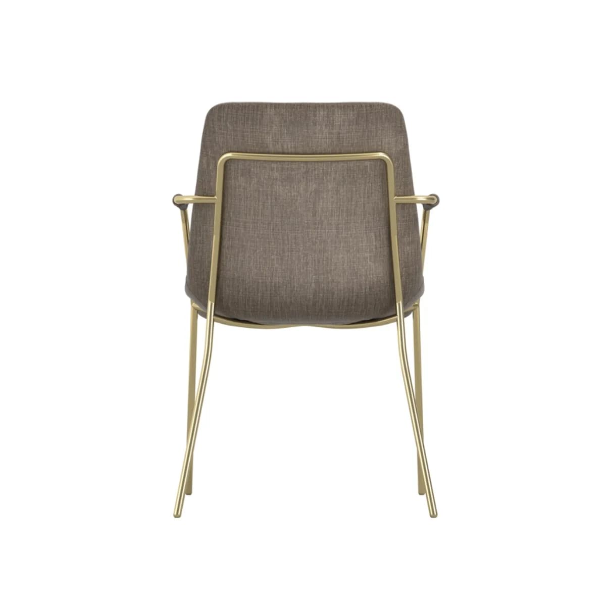 Carlo Taupe / Gold / Arms Dining Chair