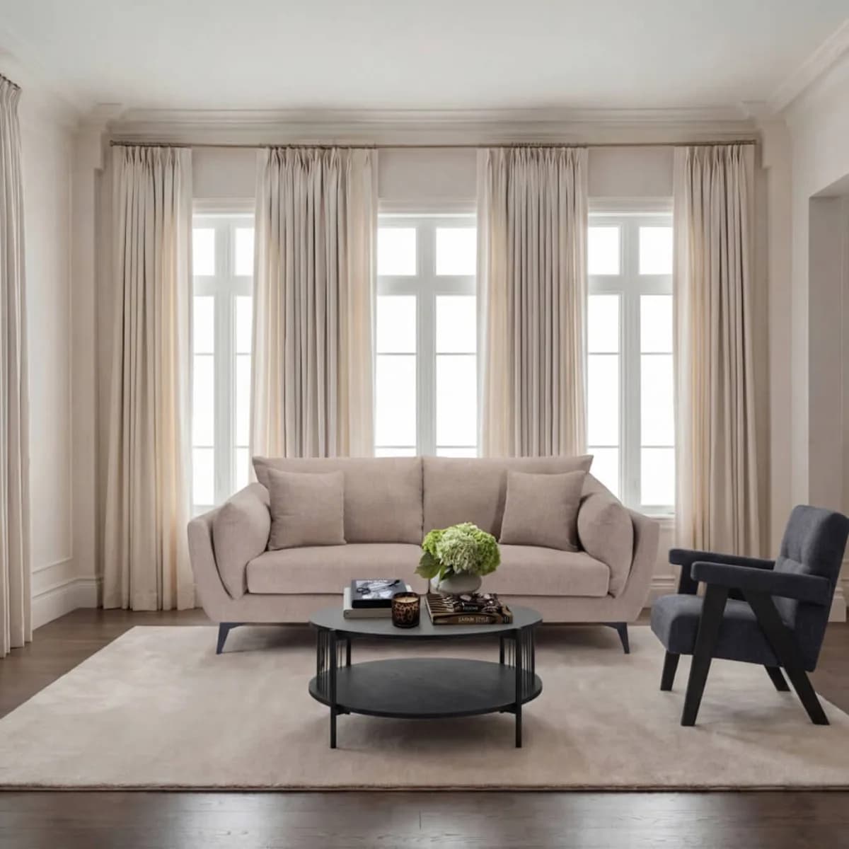 Carter Taupe 3 Seater Sofa