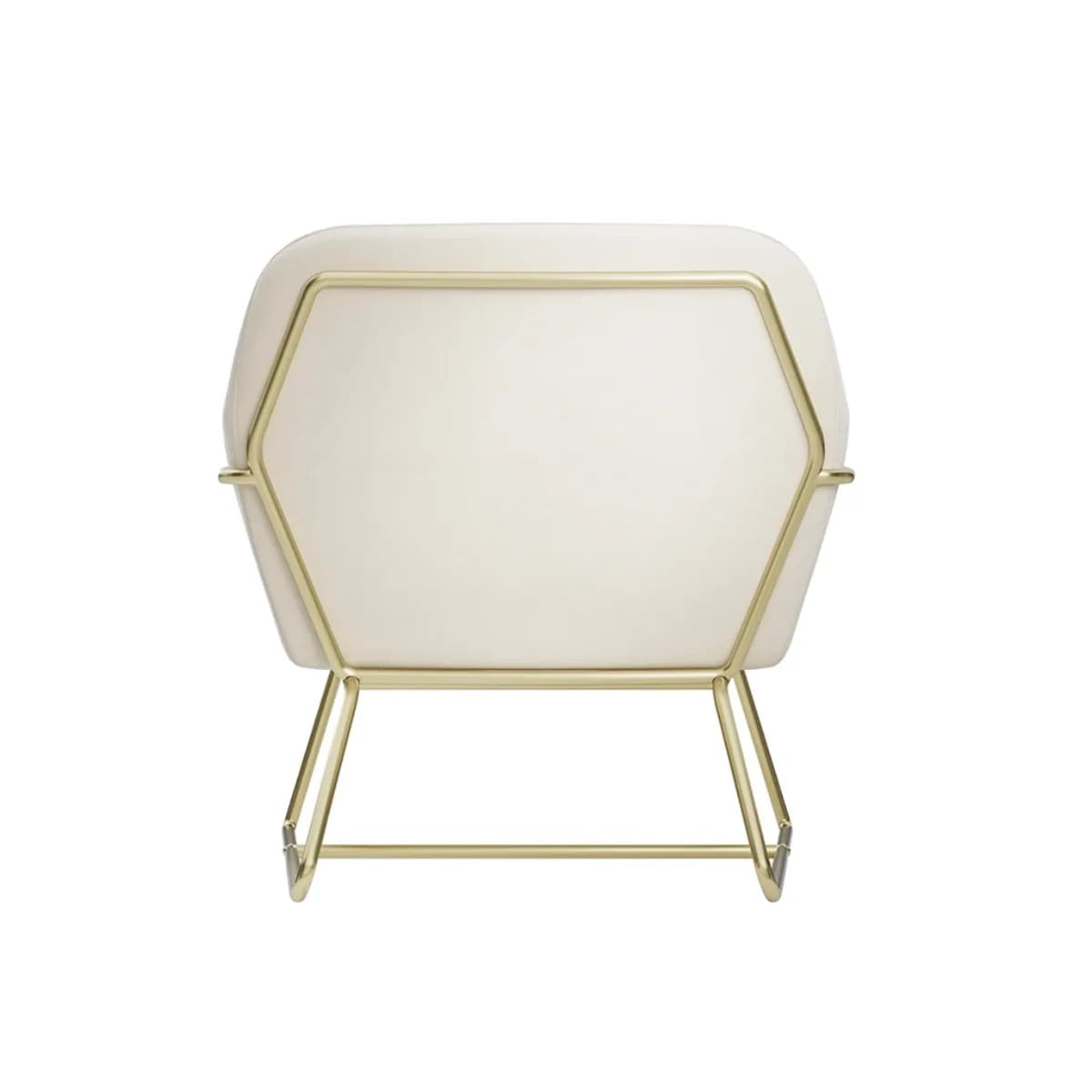 Charles Armchair Cream Velvet / Brushed Gold