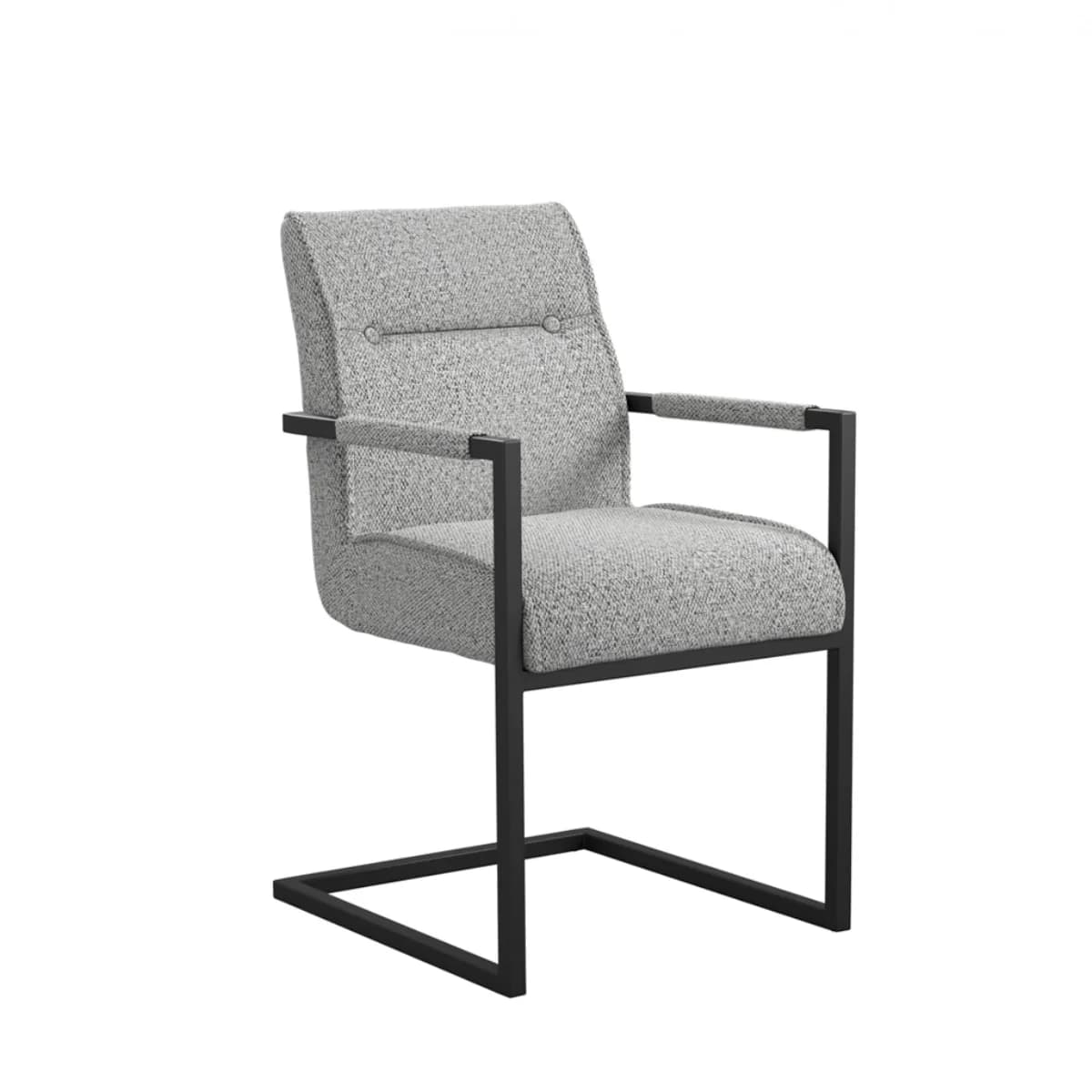 Cleaver Smoked Pearl / Black / Arms Dining Chair