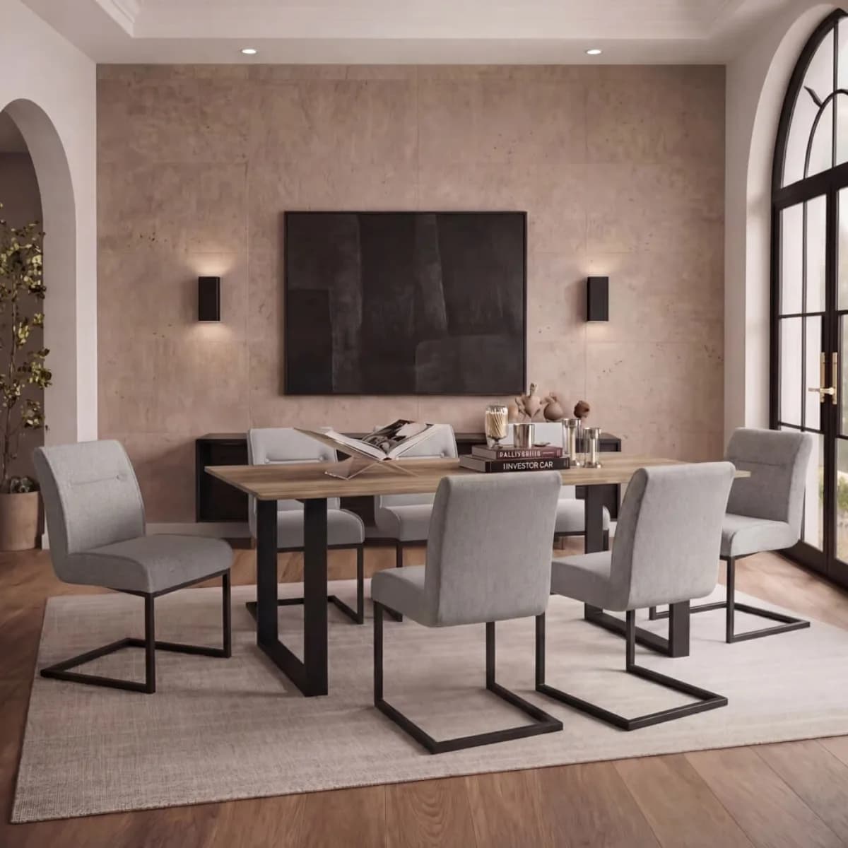 Cleaver Smoked Pearl / Black Dining Chair