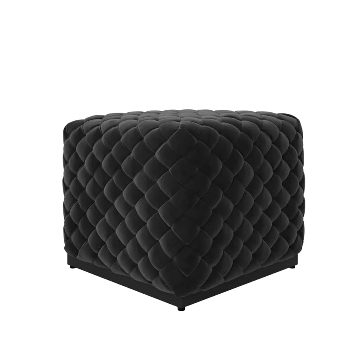 Colline Small Black Pouffe