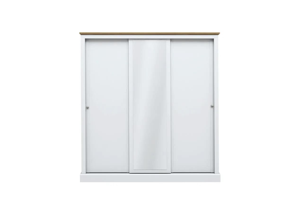Devon White 3 Door Sliding Wardrobe