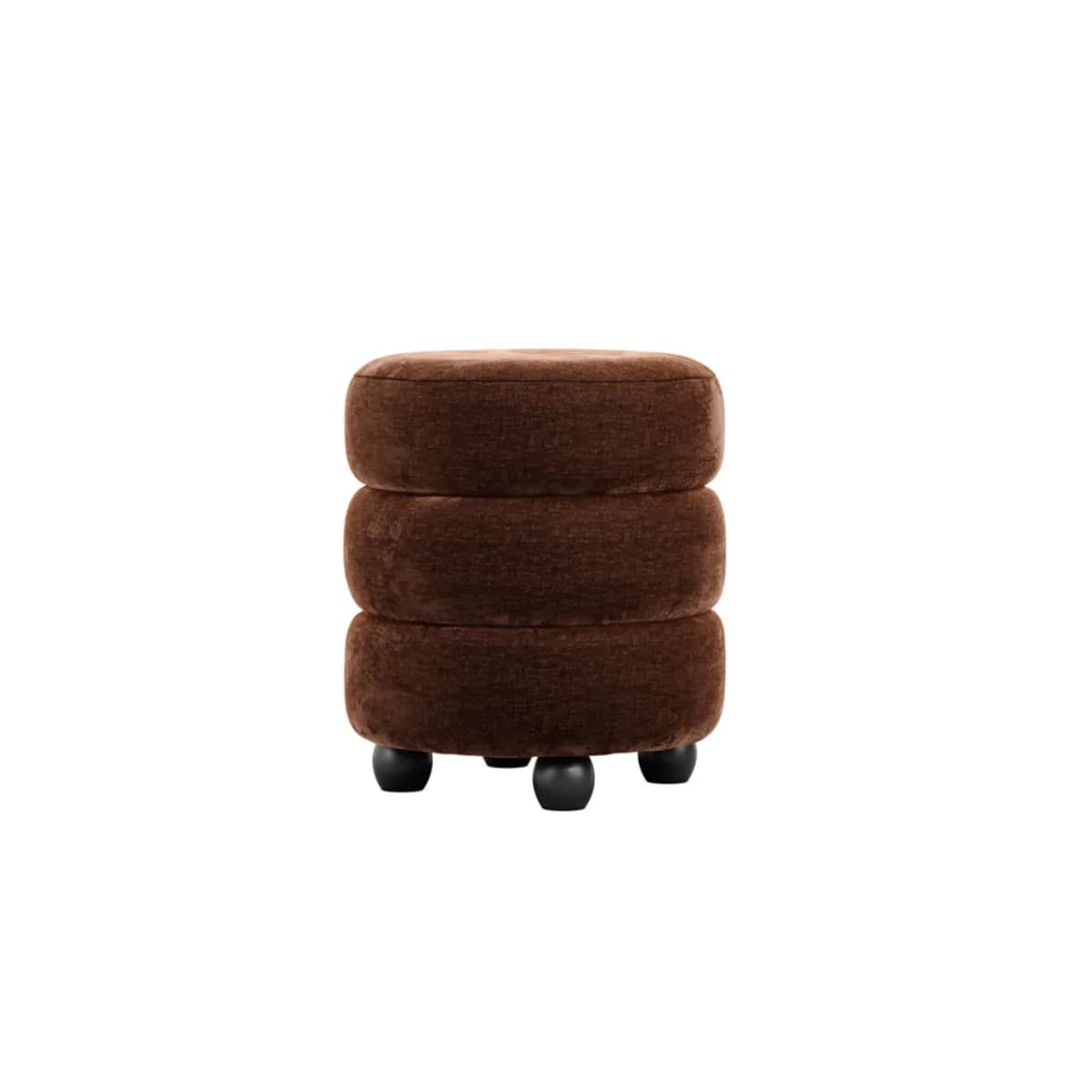 Emi Brandy / Black Pouffe
