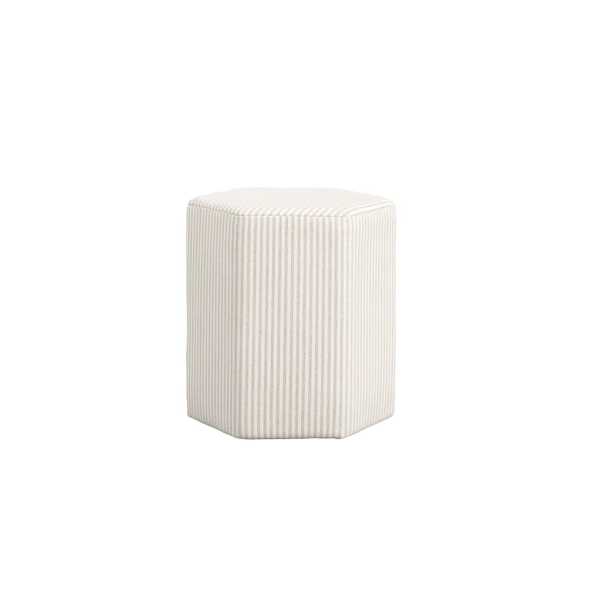 Harbour Beige Thin Stripe Stool
