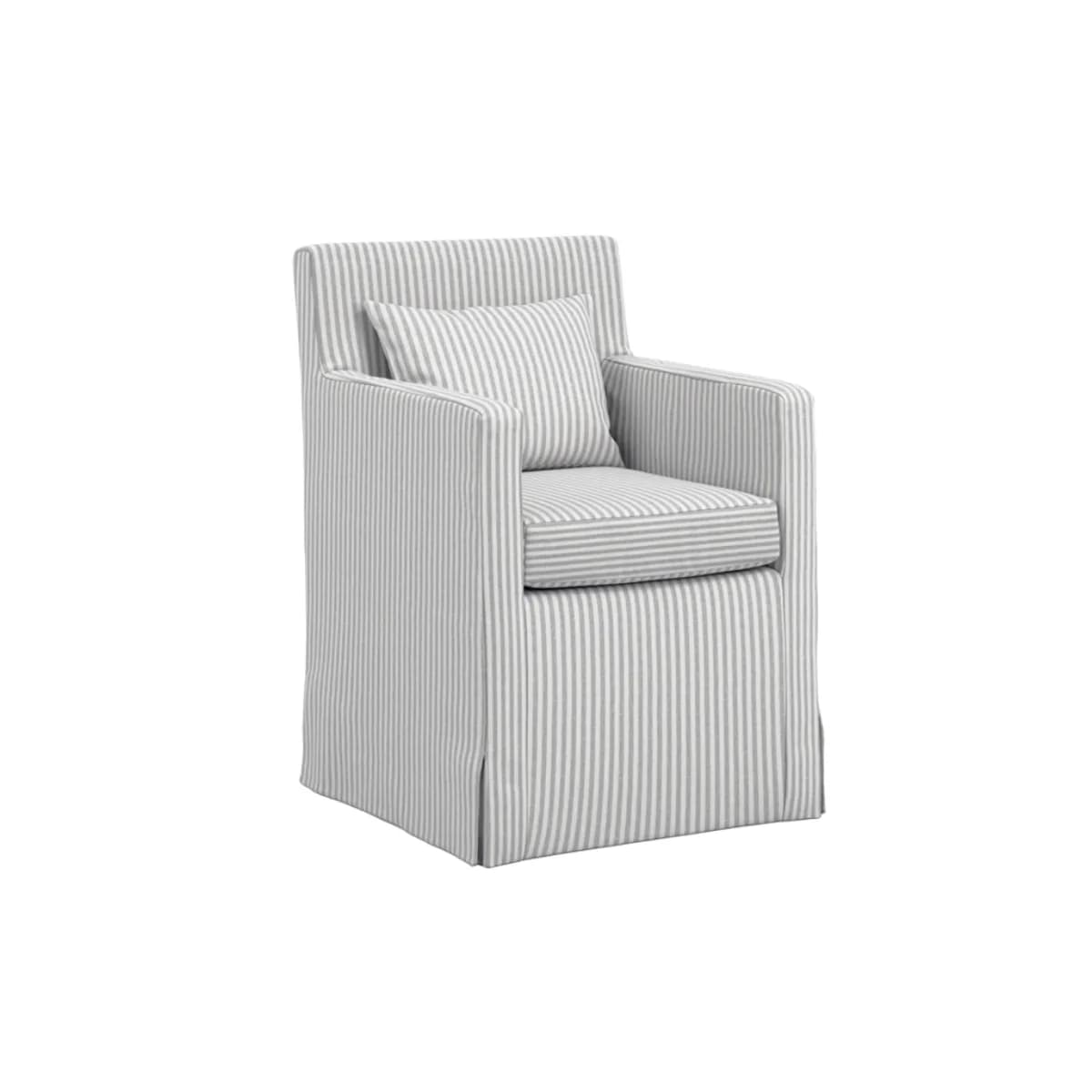 Hettie Grey Thin Stripe Dining Chair