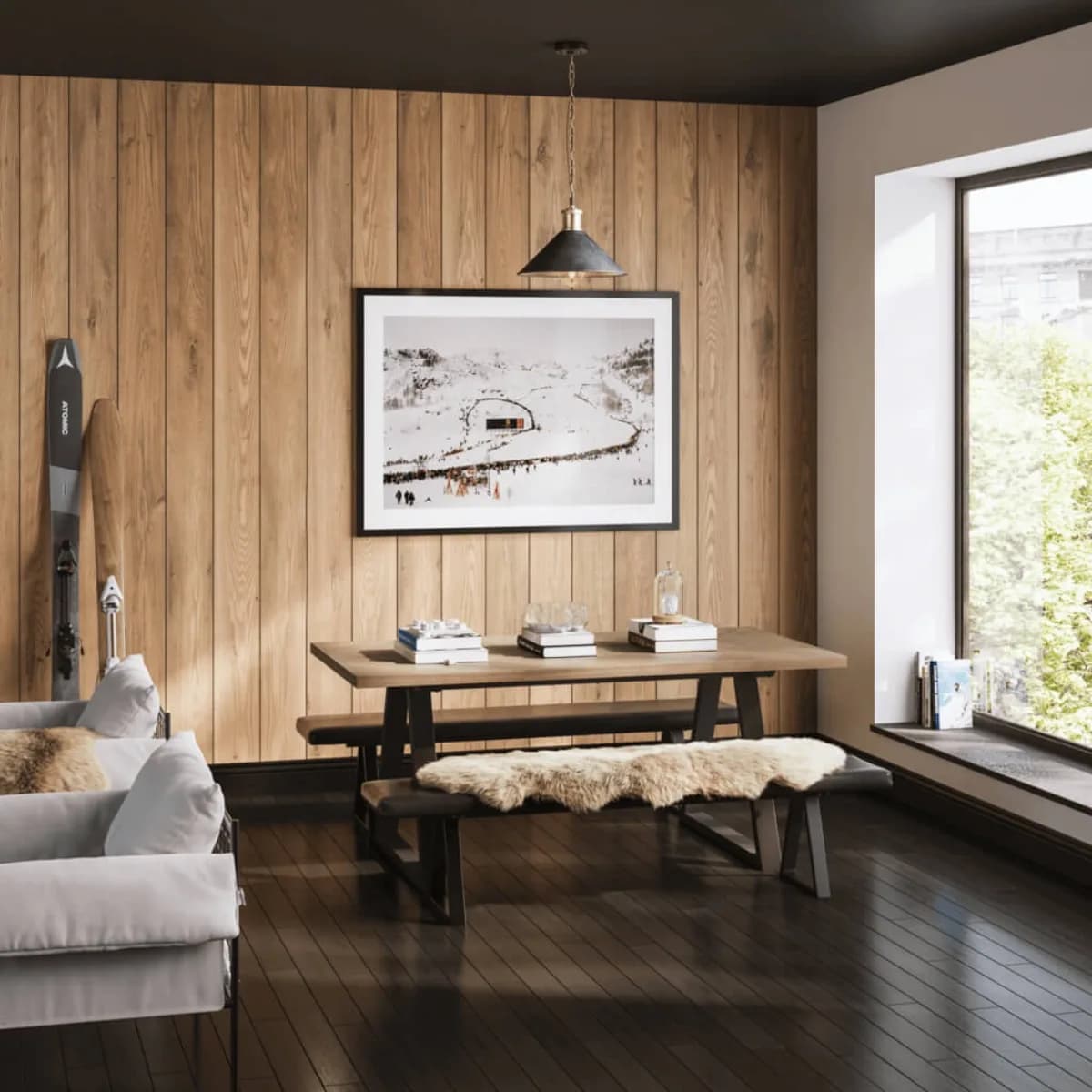 Hyde Natural / Black Dining Table
