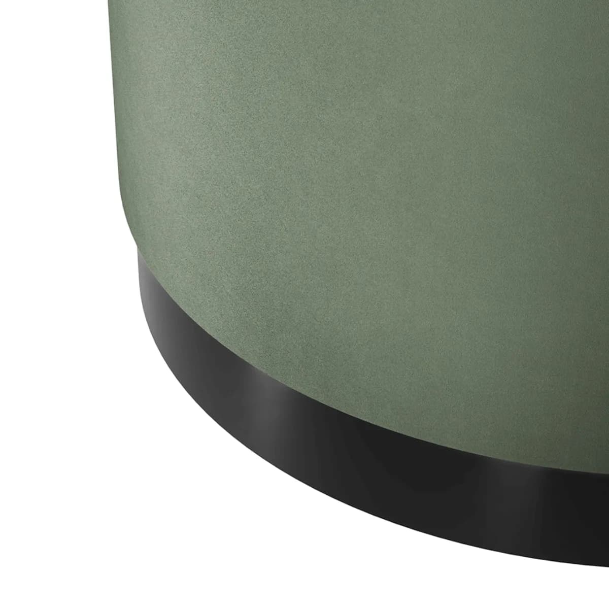 Lara Pouffe Sage Velvet / Matte Black Large