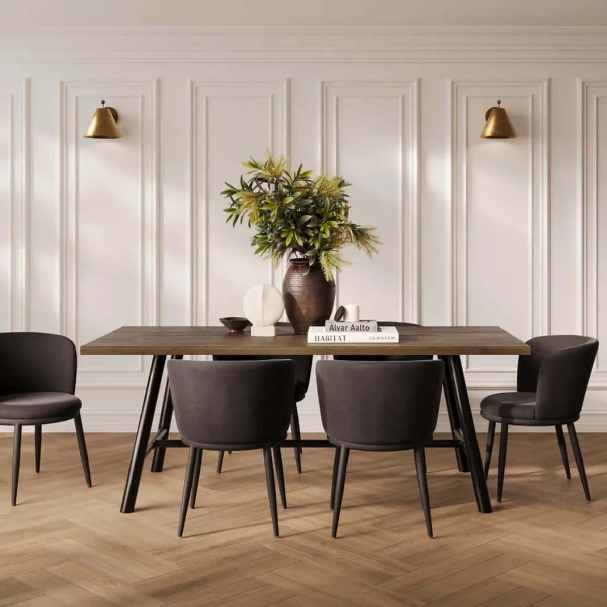 Louie Coffee / Black Dining Table