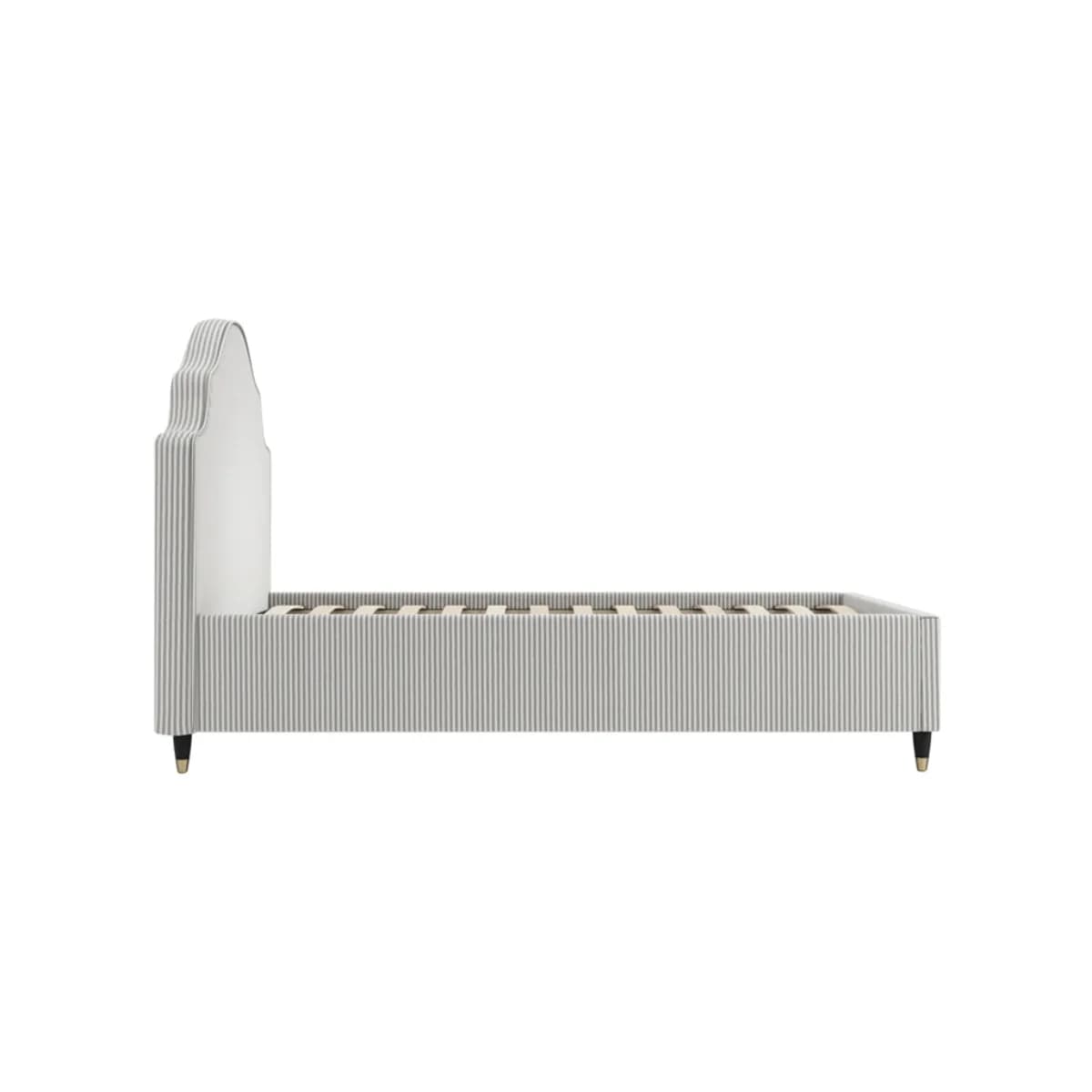 Monterey Grey Thin Stripe Single Bed