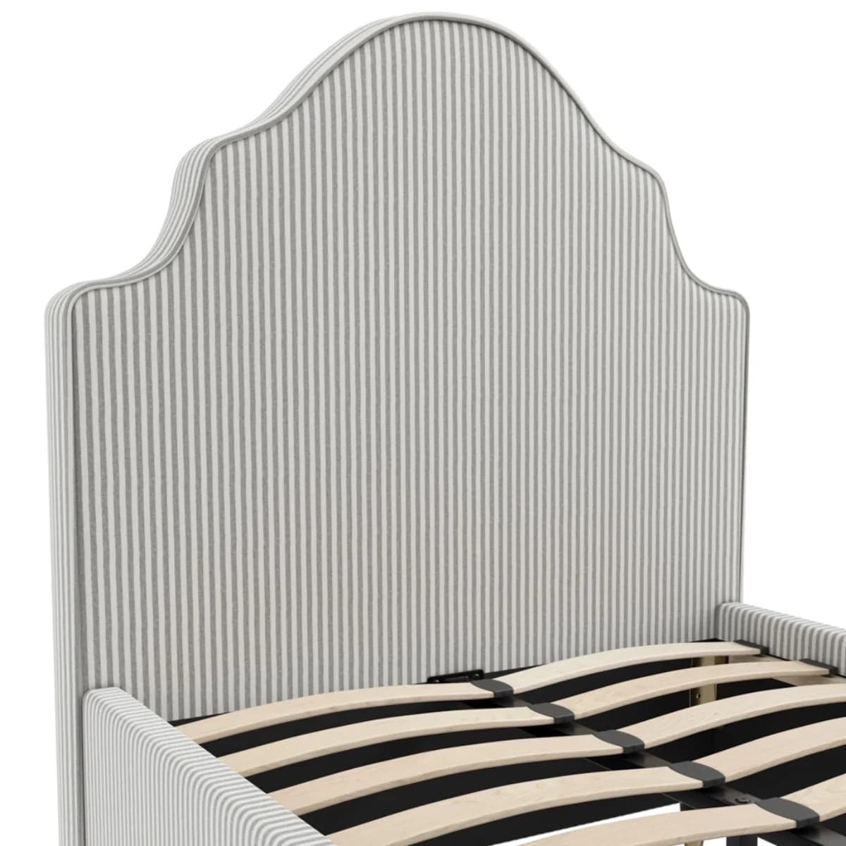 Monterey Grey Thin Stripe Single Bed