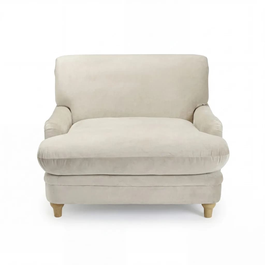 Plumpton Chair Beige Velvet