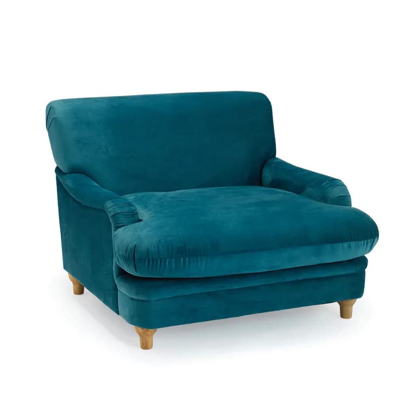 Plumpton Chair Peacock Blue Velvet