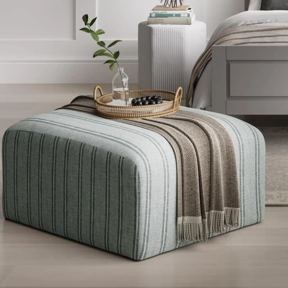 Ryder Thick Stripe Pouffe