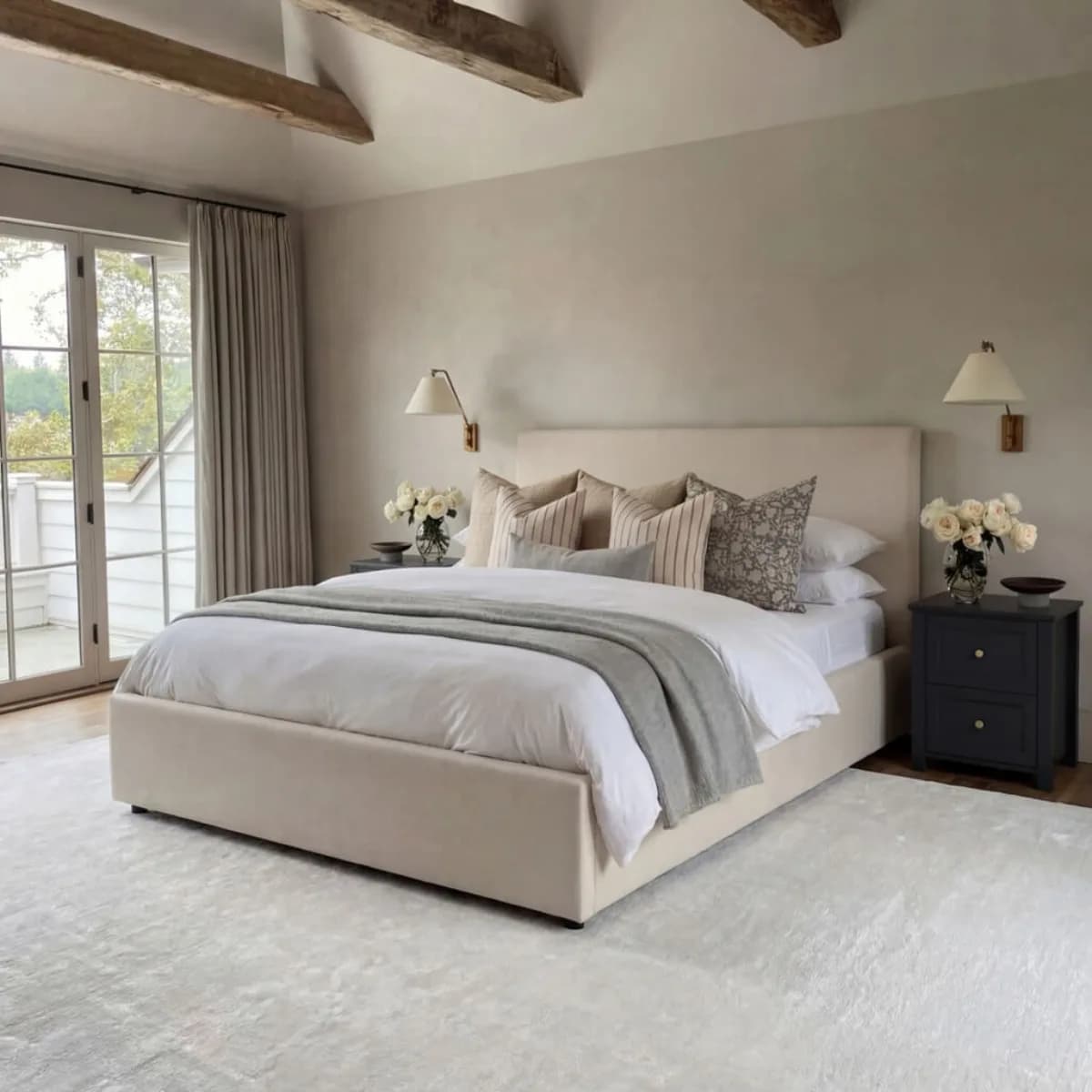 Wilder Antique White Double Bed