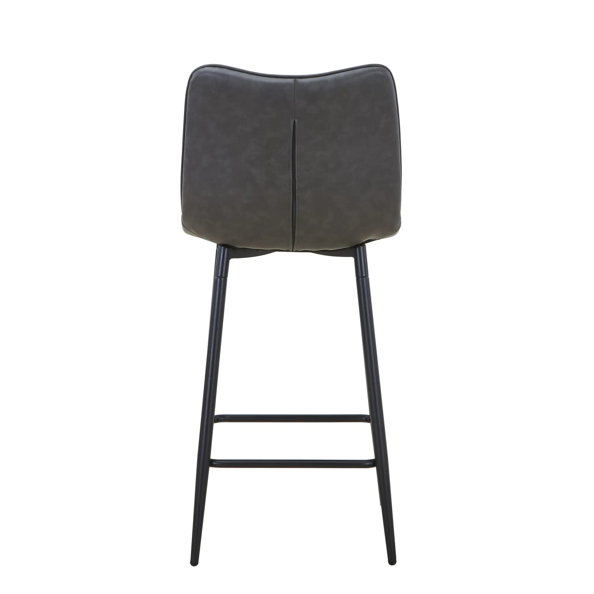 Alnwick Leather Effect Grey Bar Stool