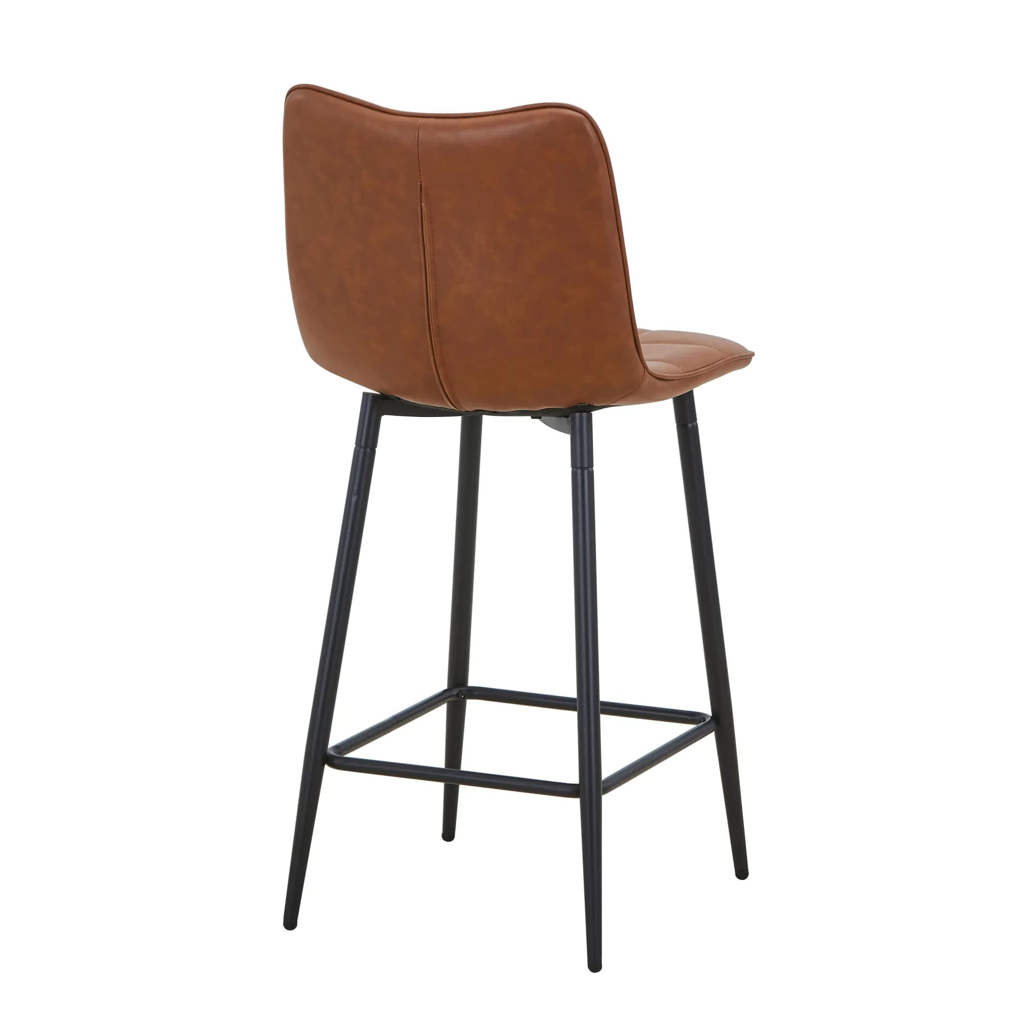 Alnwick Leather Effect Tuscan Tan Bar Stool
