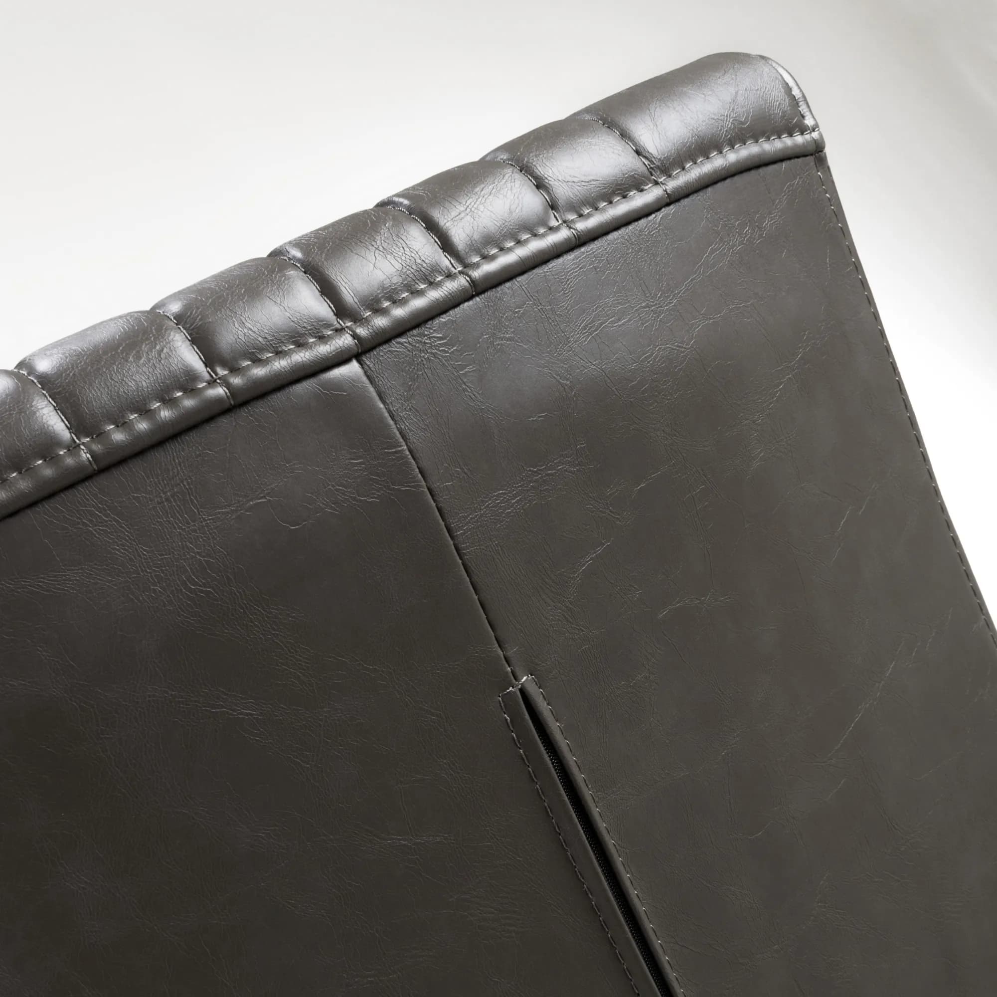 Archer Cantilever Leather Effect Grey Dining Chair