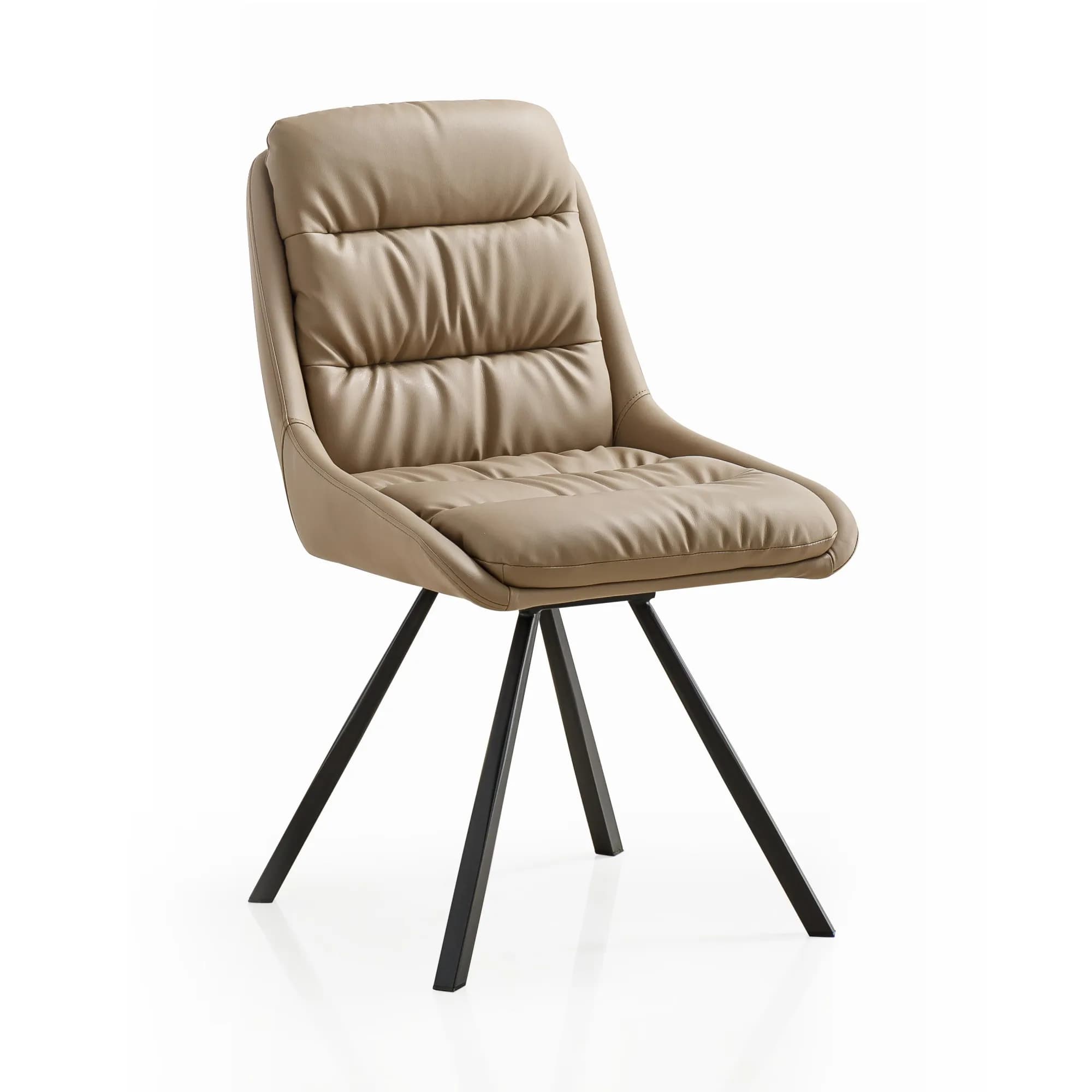 Arnhem Leather Effect Mink Dining Chair