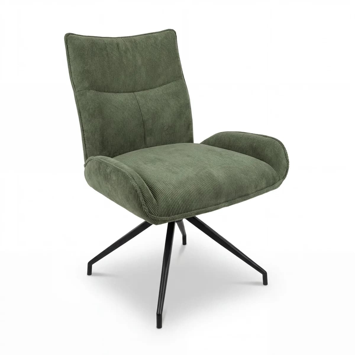 Aura Corduroy Green Dining Chair