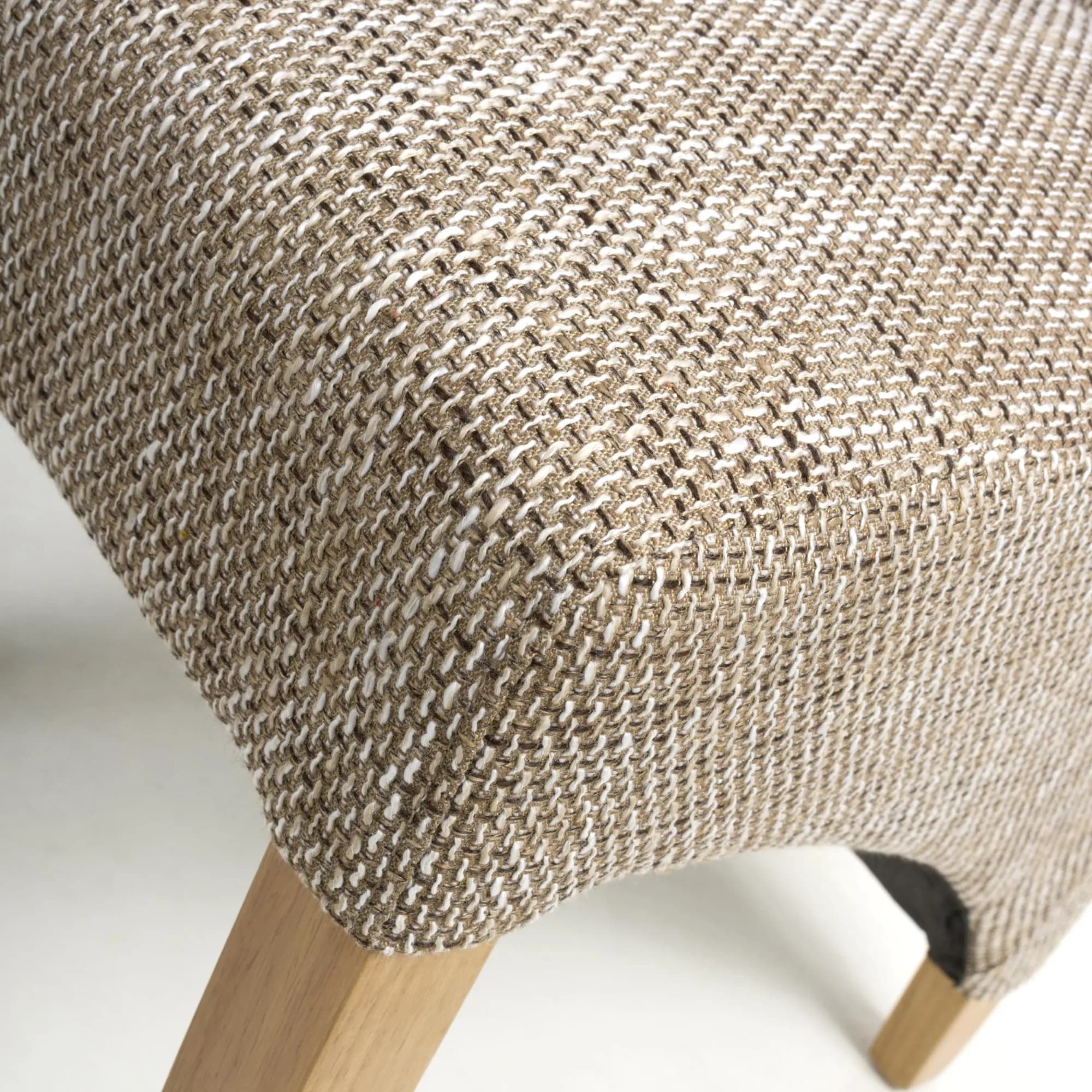 Baxter Wave Back Tweed Oatmeal Dining Chair