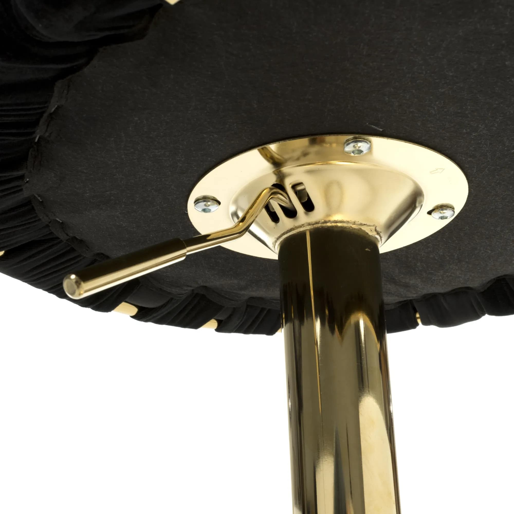 Bellaire Brushed Velvet Black Bar Stool
