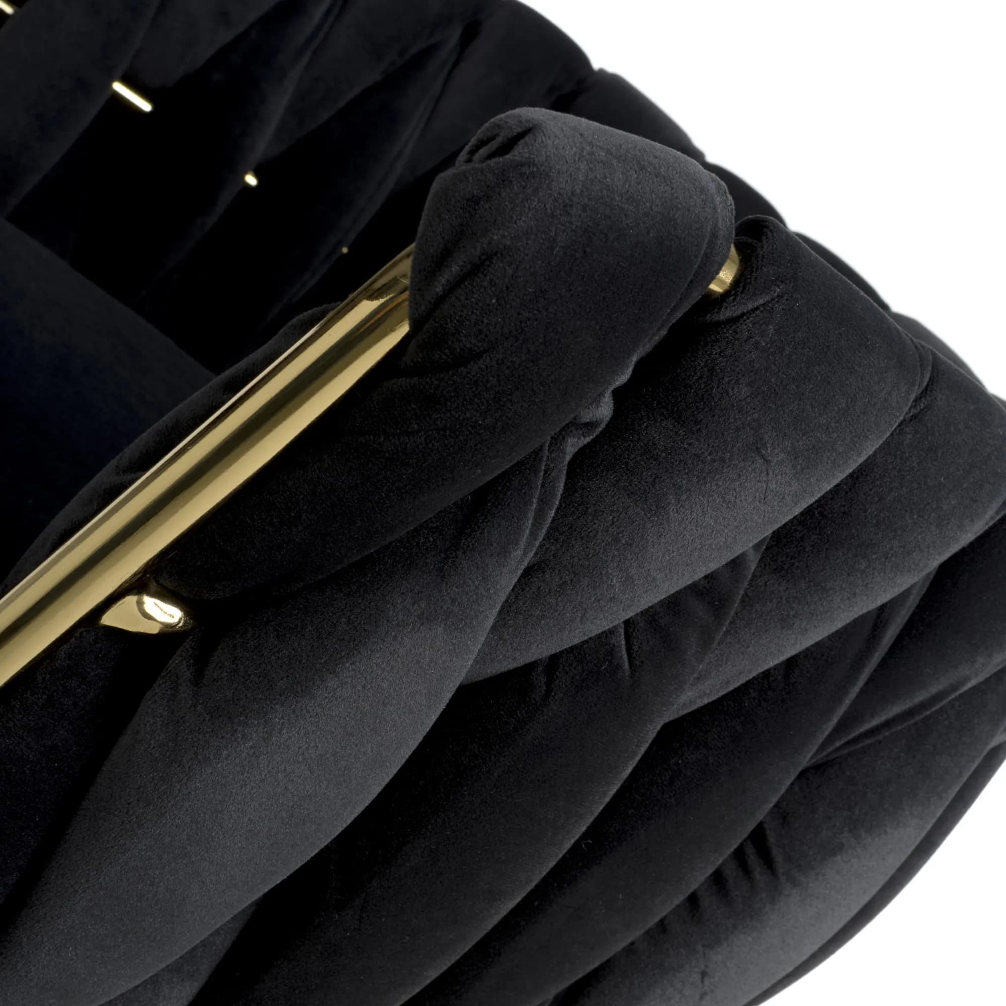 Bellaire Brushed Velvet Black Bar Stool