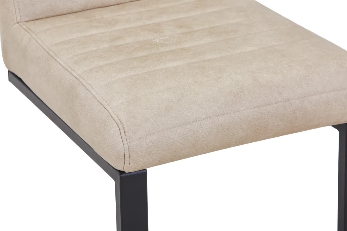Belvoir Leather Effect Beige Bar Stool