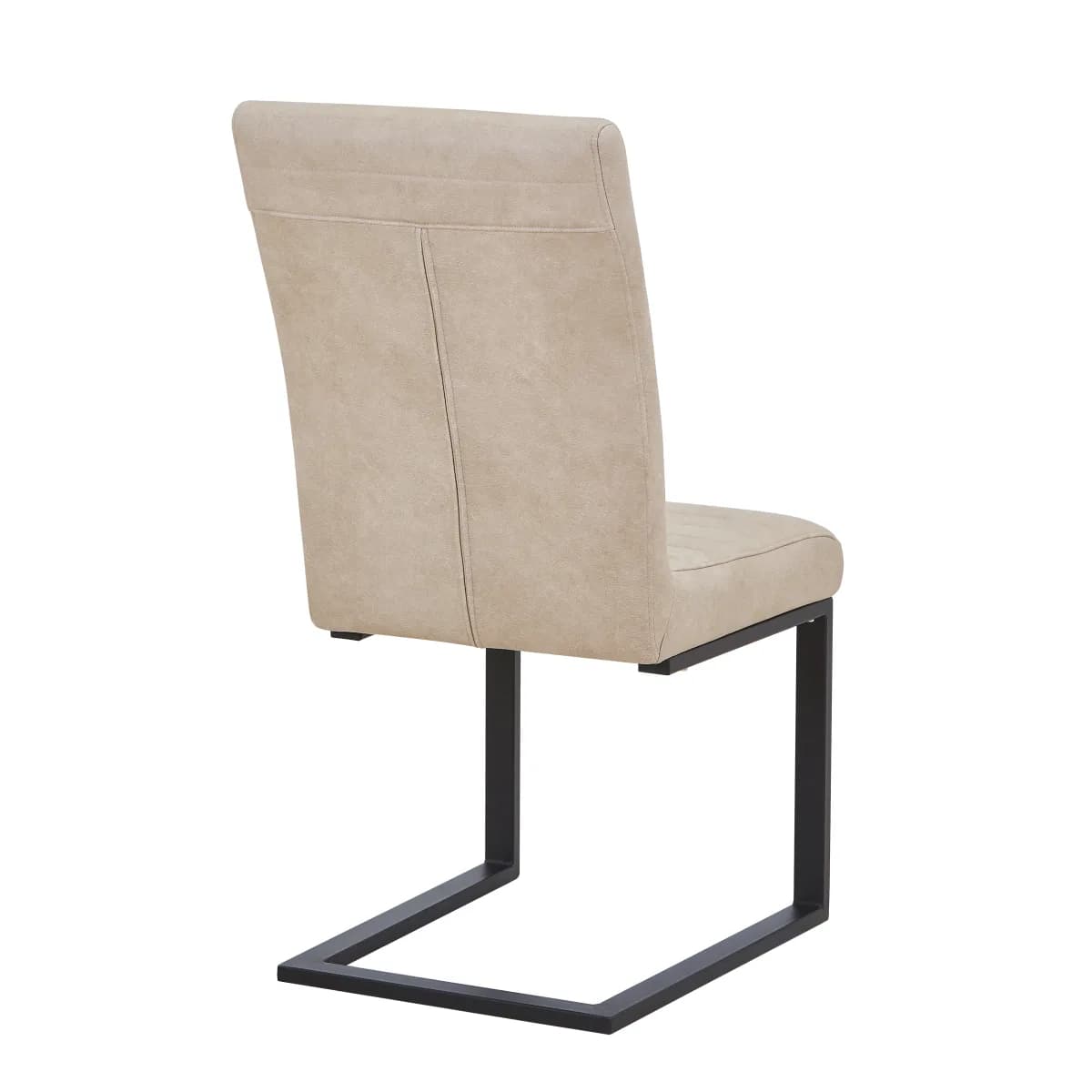 Belvoir Leather Effect Beige Dining Chair