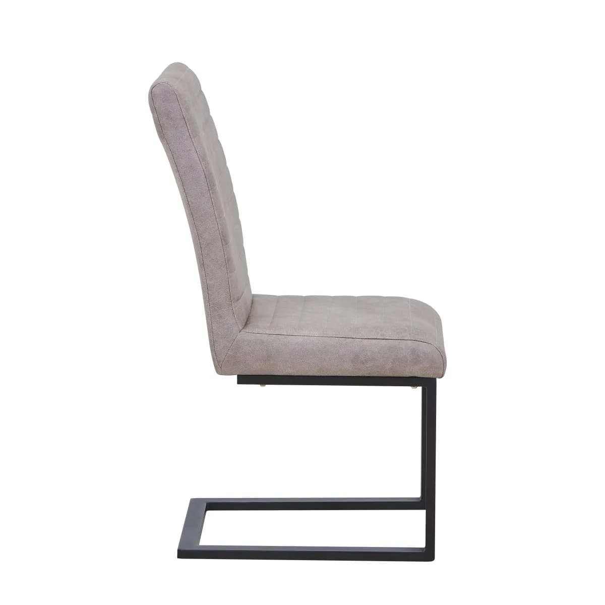 Belvoir Leather Effect Stone Grey Dining Chair