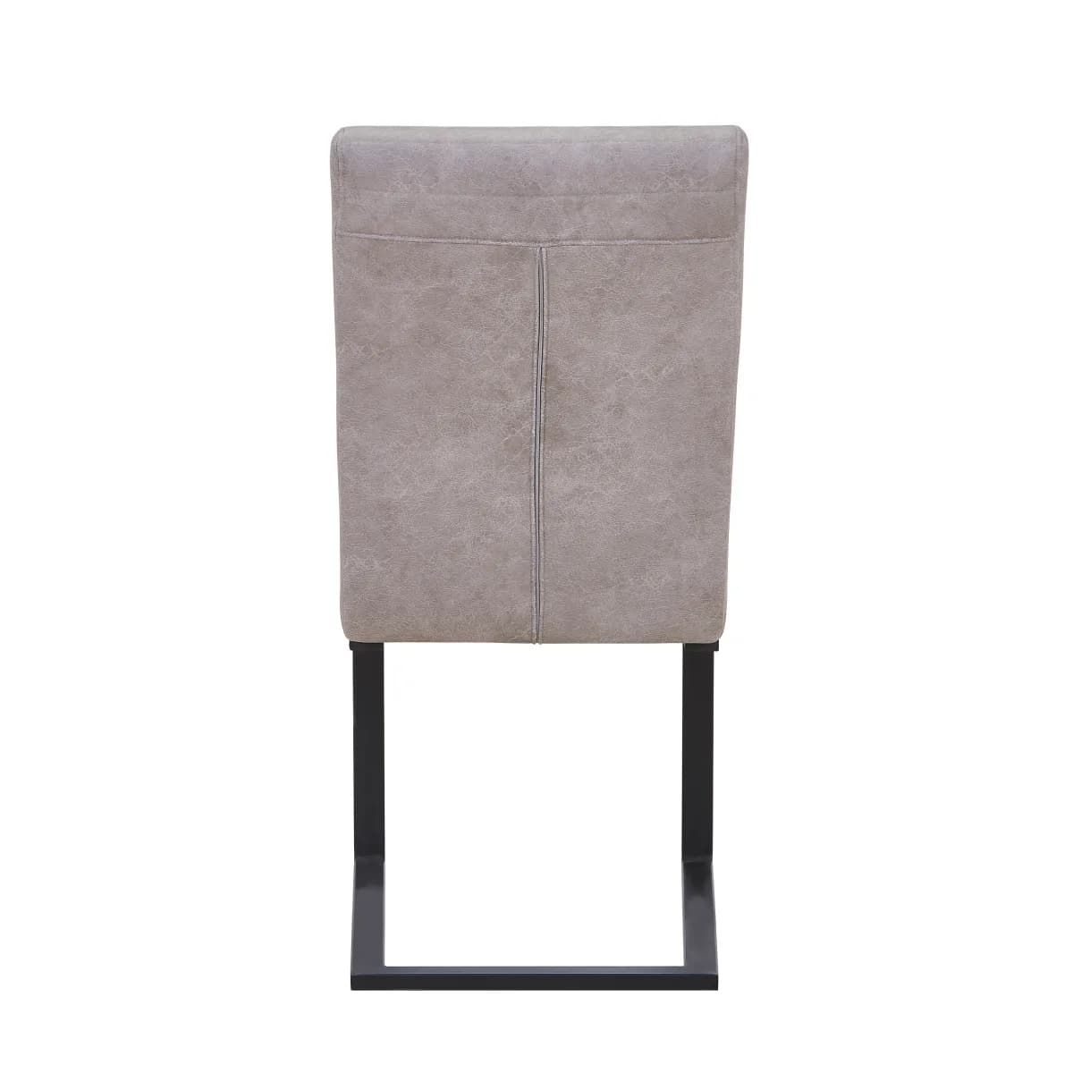 Belvoir Leather Effect Stone Grey Dining Chair