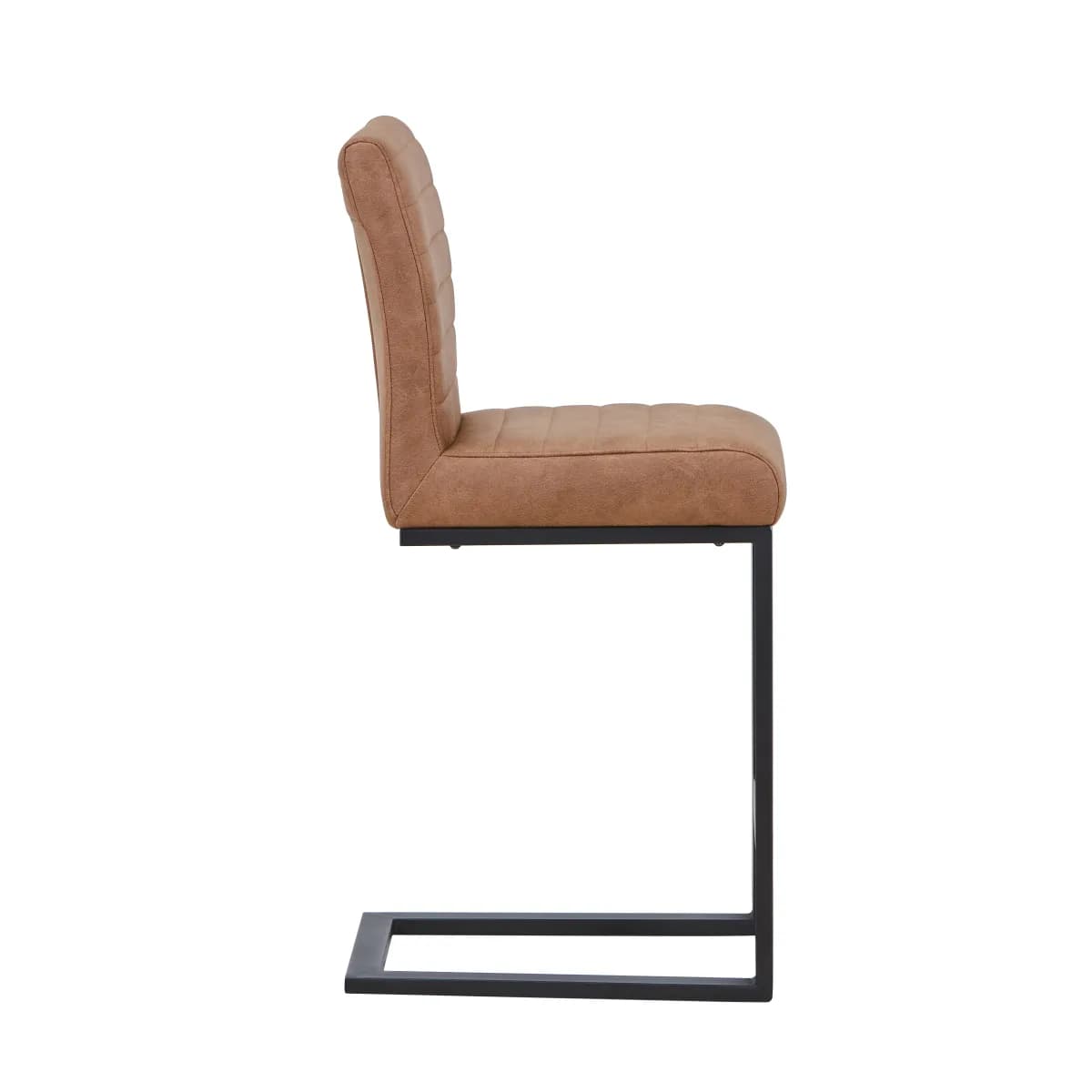 Belvoir Leather Effect Tan Bar Stool