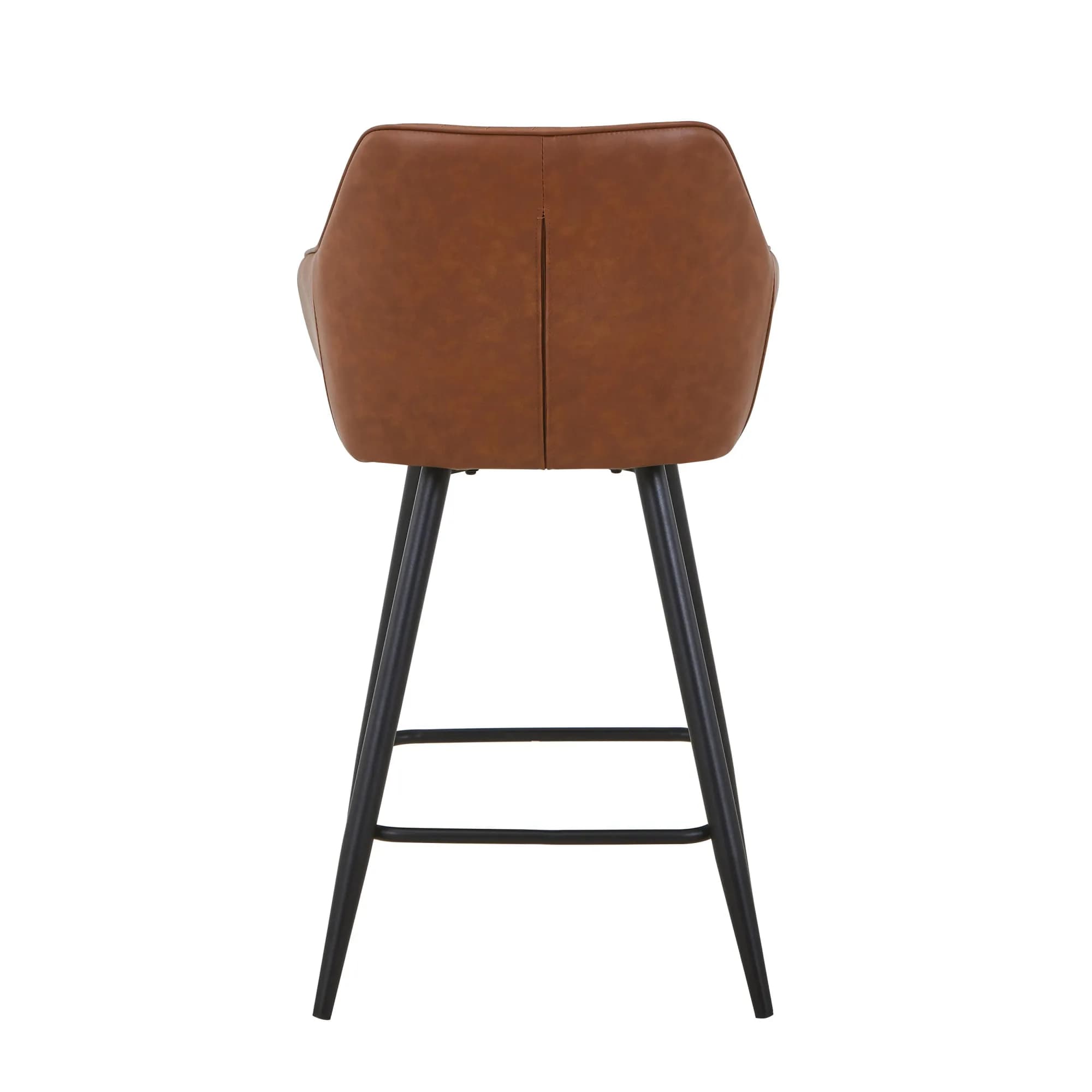 Charm Leather Effect Tuscan Tan Bar Stool