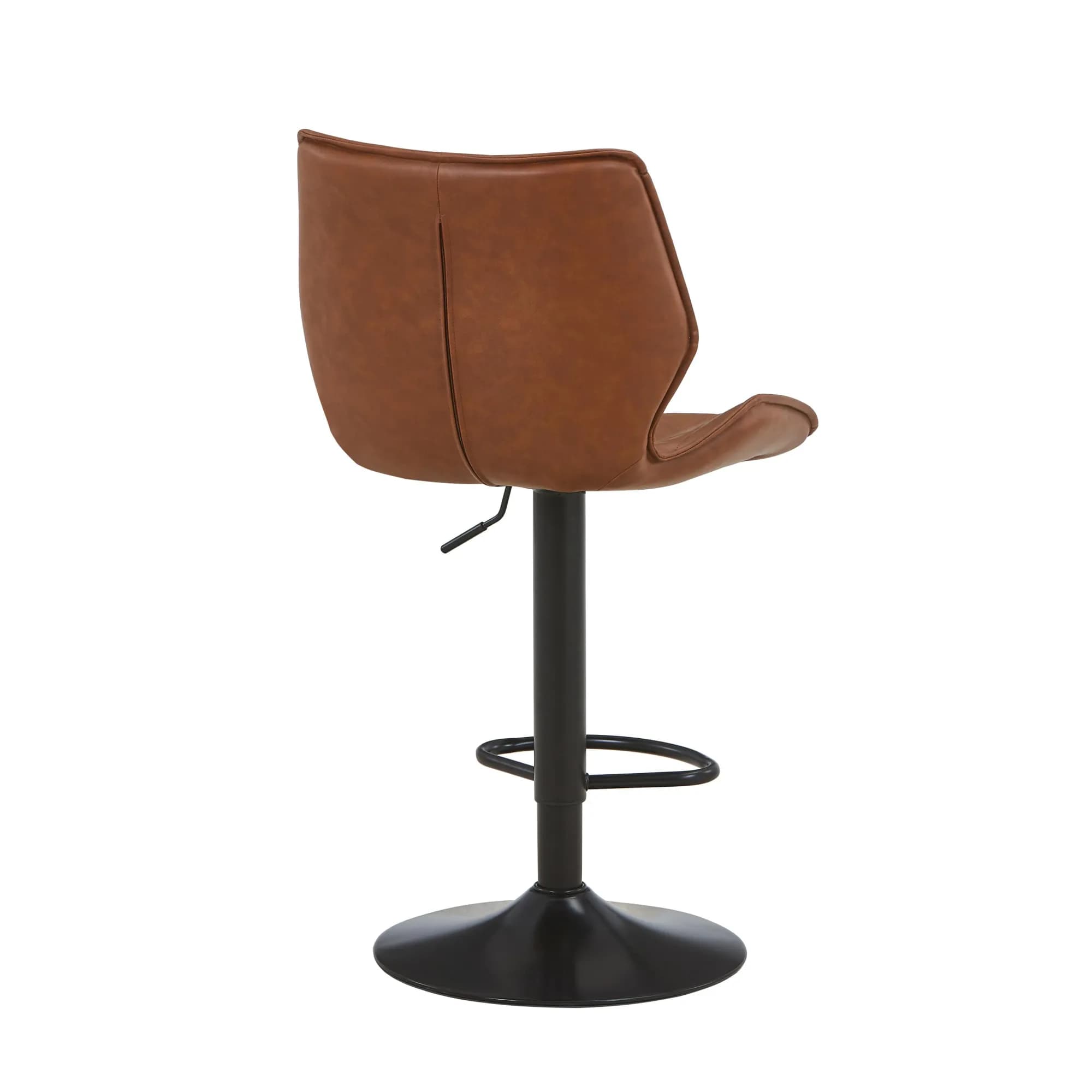 Classic Leather Effect Tuscan Tan Bar Stool