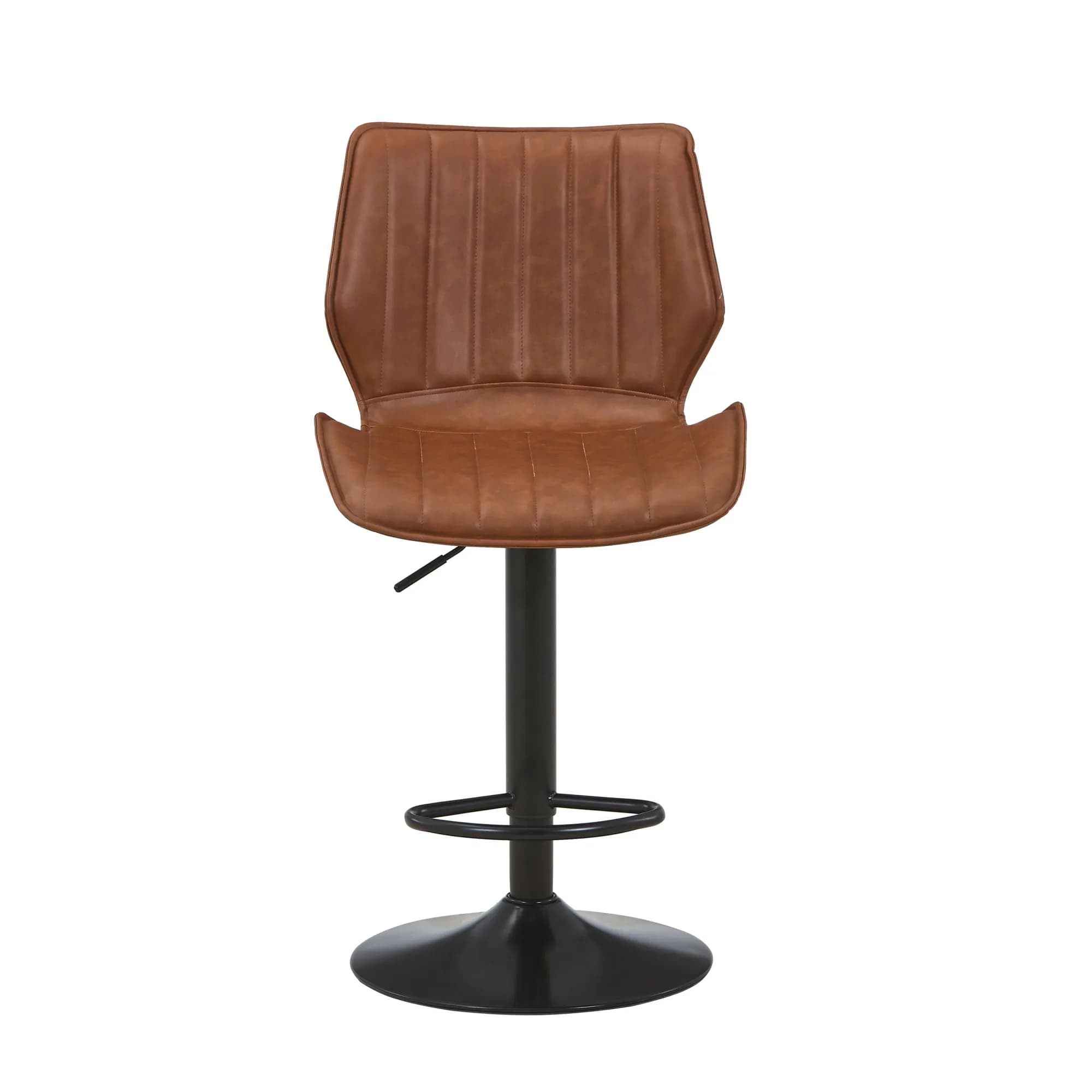 Classic Leather Effect Tuscan Tan Bar Stool