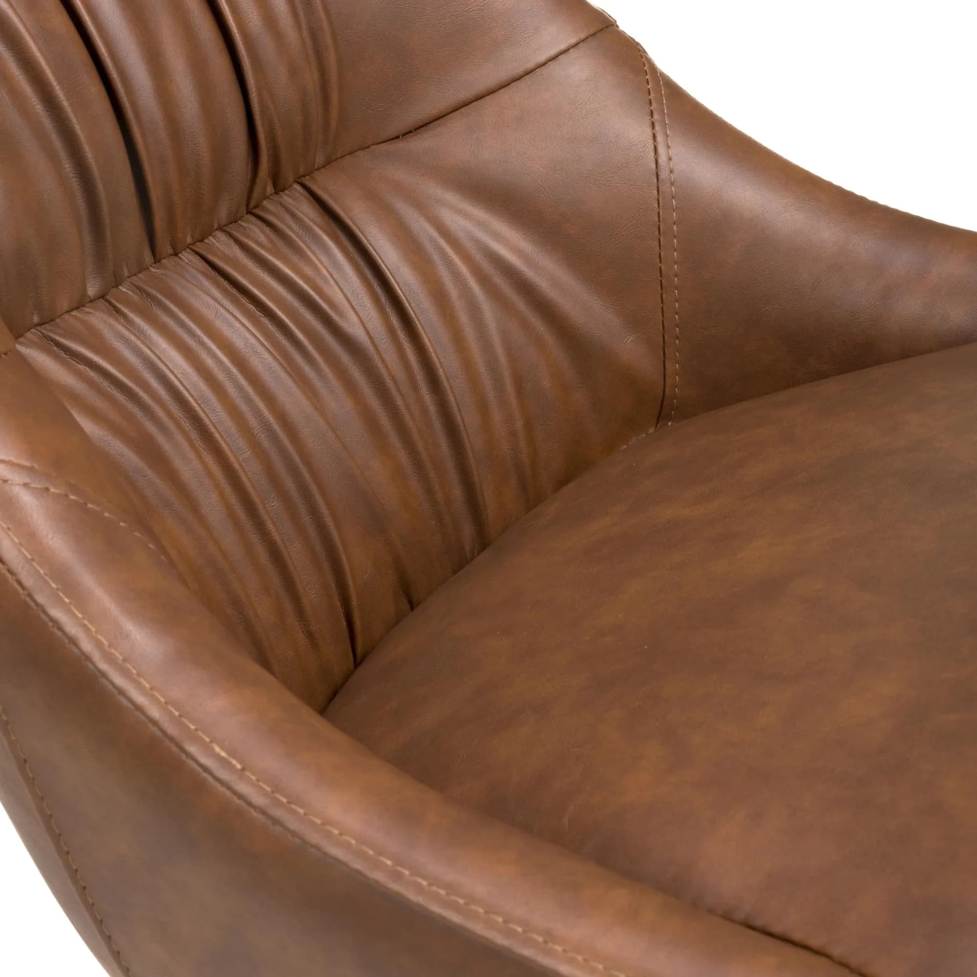 Corinth Leather Effect Tan Dining Chair
